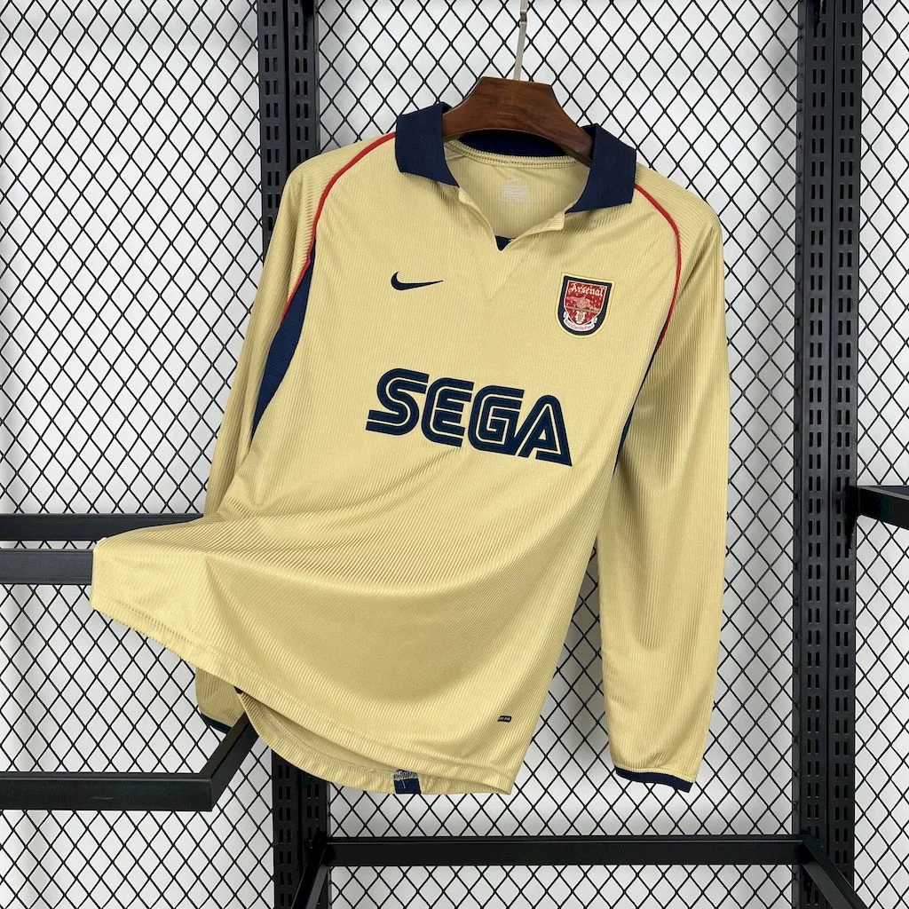 Retro Arsenal 2001-02 Away Long Sleeves Jersey - JerseysGala
