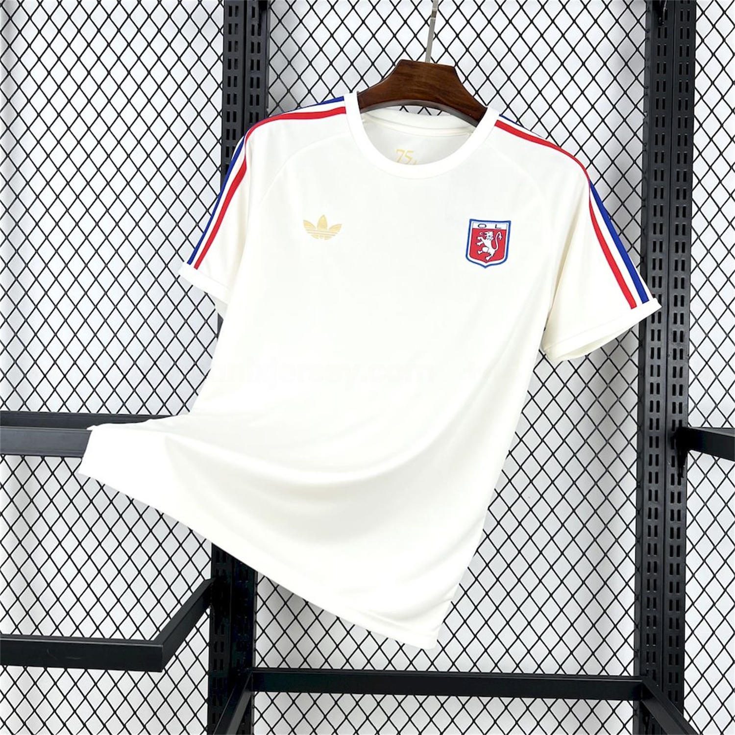 Lyon 25-26 75-Year Anniversary White Jersey - Fans Version - JerseysGala