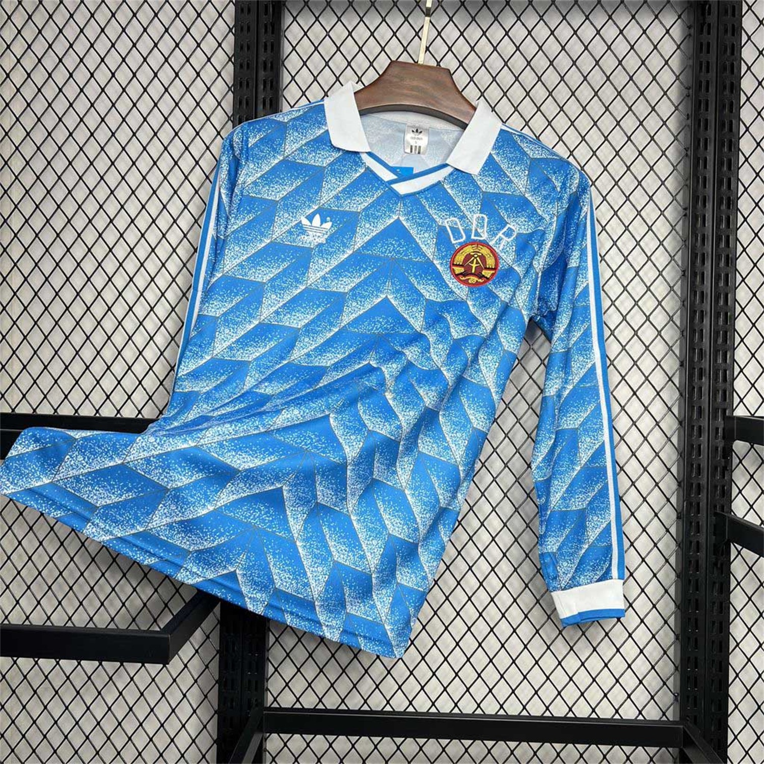Retro East Germany 1988 Away Long Sleeves Jersey - JerseysGala