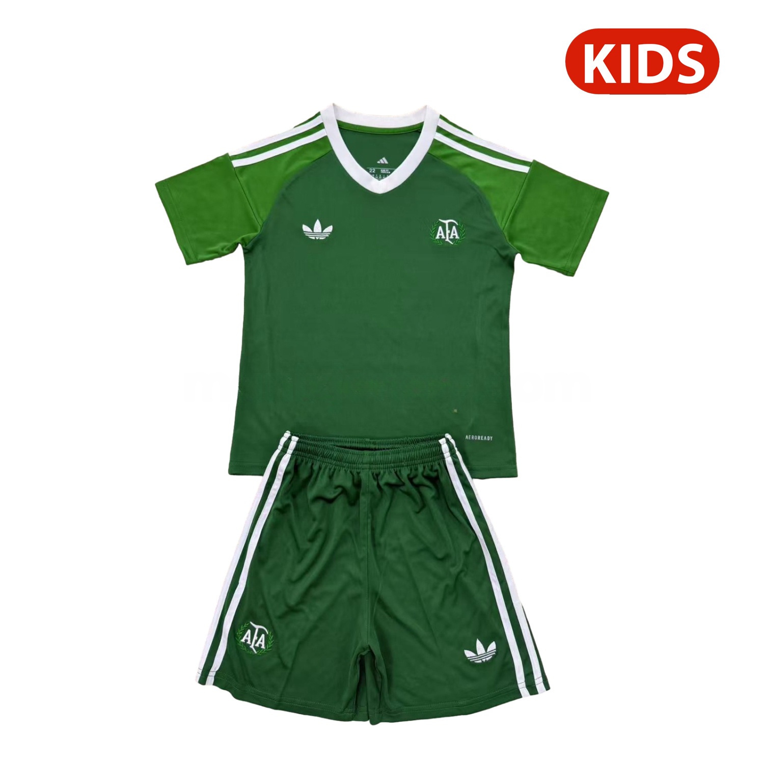 Argentina 25-26 Throwback Trefoil Green Goalkeeper Kids Kit - JerseysGala