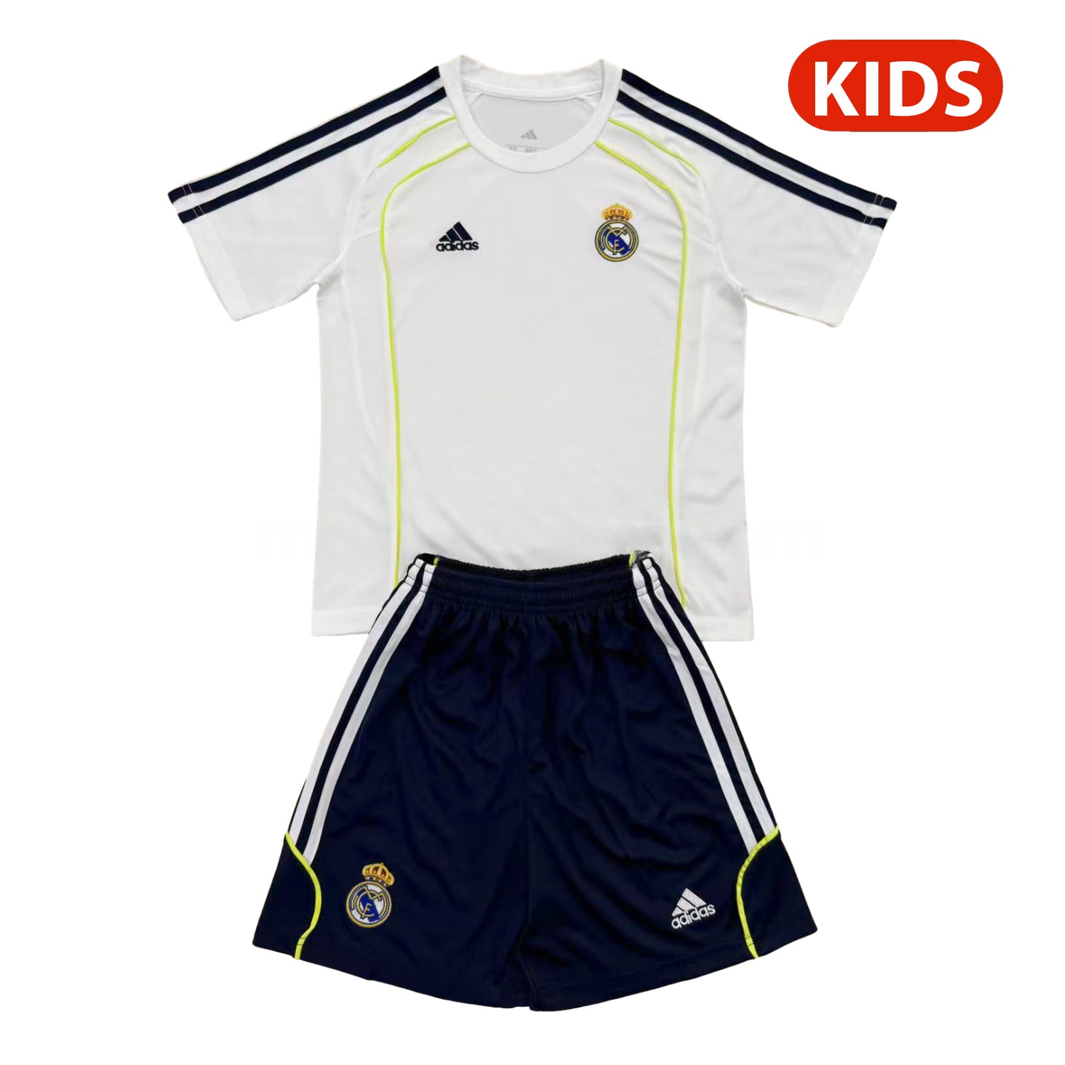 Real Madrid 25-26 T90 Throwback White Training Kids Kit - JerseysGala