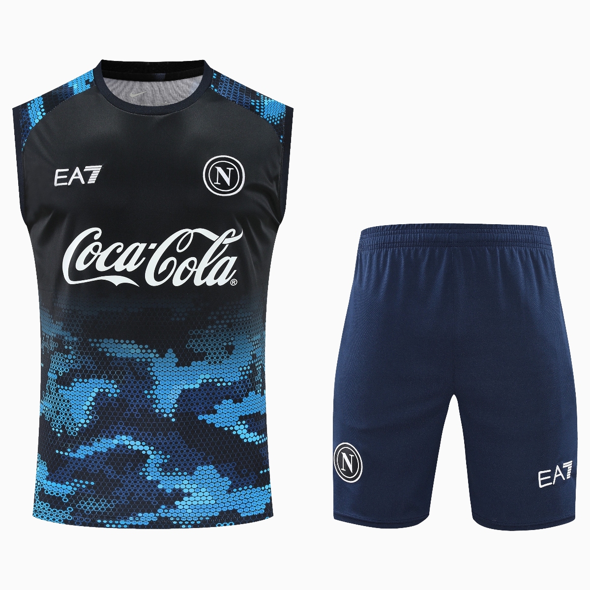 Napoli 24-25 Vest Training Set - Blue Vest & Shorts - JerseysGala