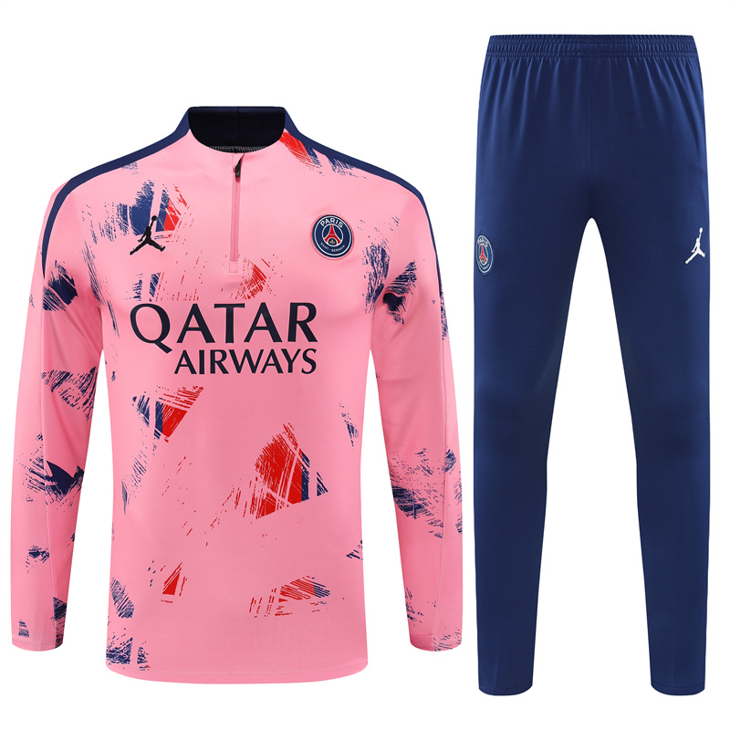 Paris Saint-Germain PSG 24-25 Long Sleeve Training Set - Pink - JerseysGala