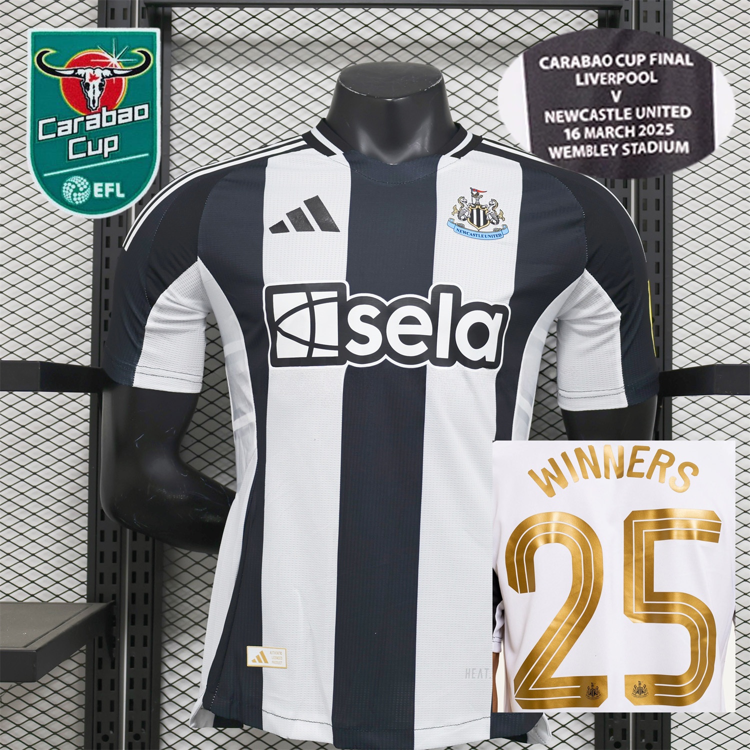 Newcastle United 2025 CARABAO CUP FINAL Home Jersey - Player Version - JerseysGala