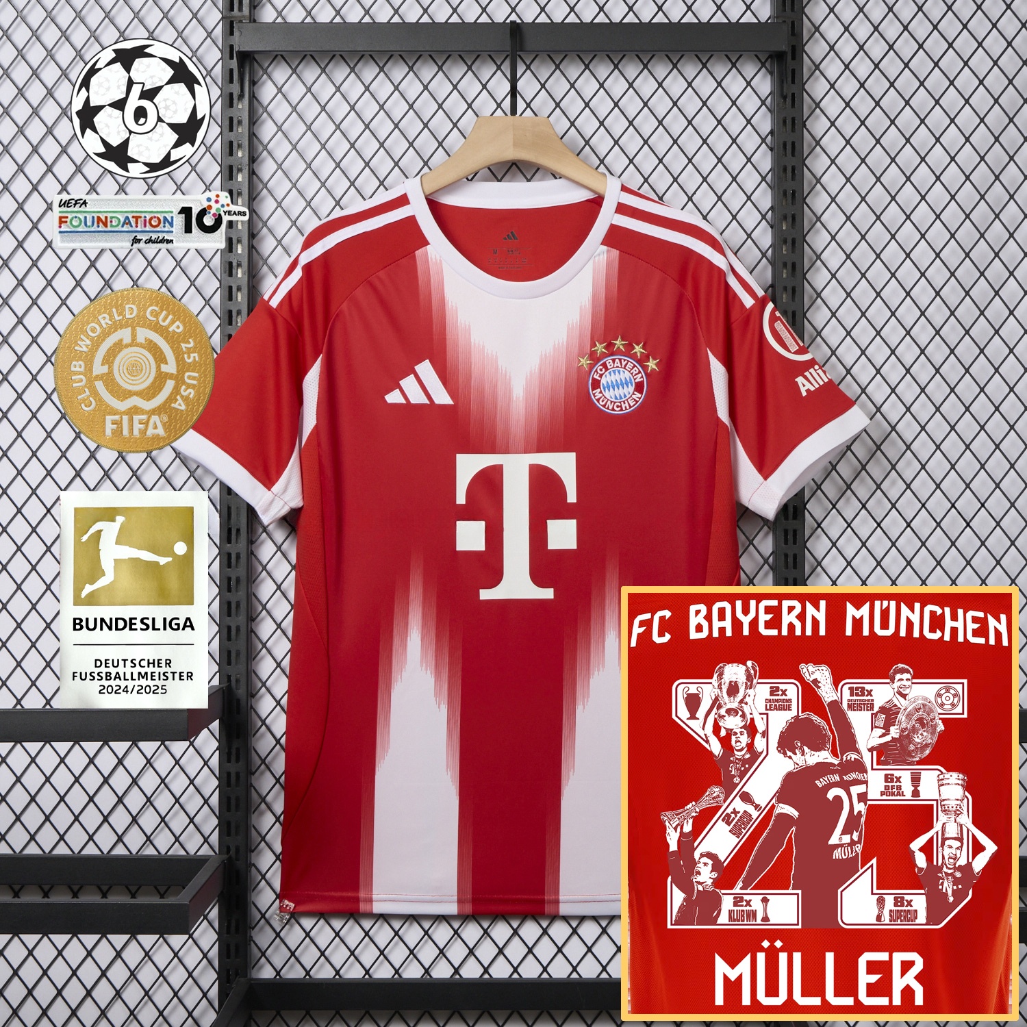 Bayern Munich 25-26 Home Müller Limited Edition Jersey - Fans Version - JerseysGala