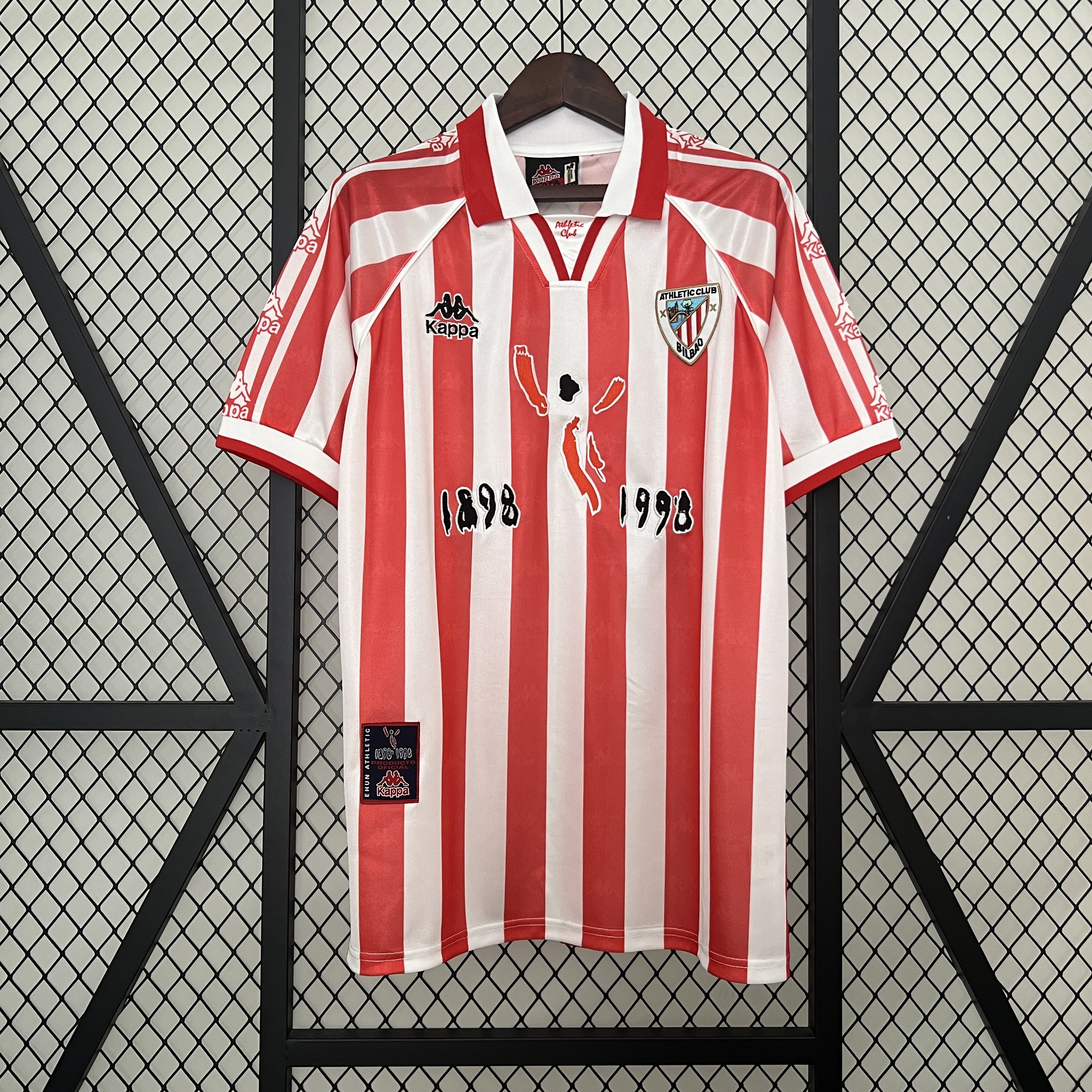 Retro Athletic Bilbao 1997-98 100th Anniversary Home Stadium Jersey - JerseysGala