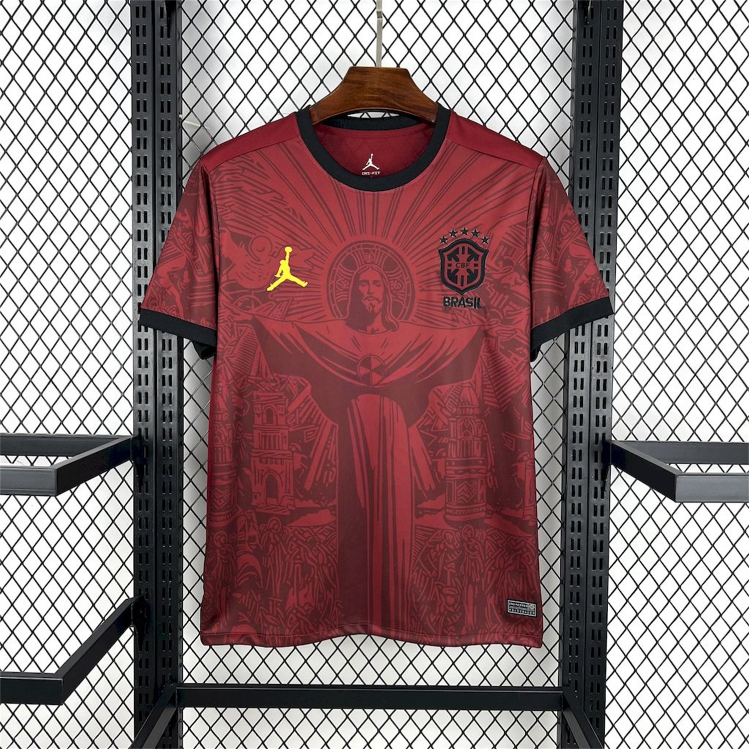 Brazil 25-26 Jordan Maroon Deep Red Special Edition Jersey - Fans Version - JerseysGala