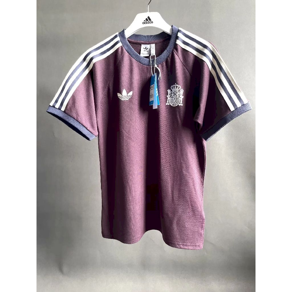 Spain 2024-25 Vintage Trefoil Purple Men's T-Shirt - JerseysGala