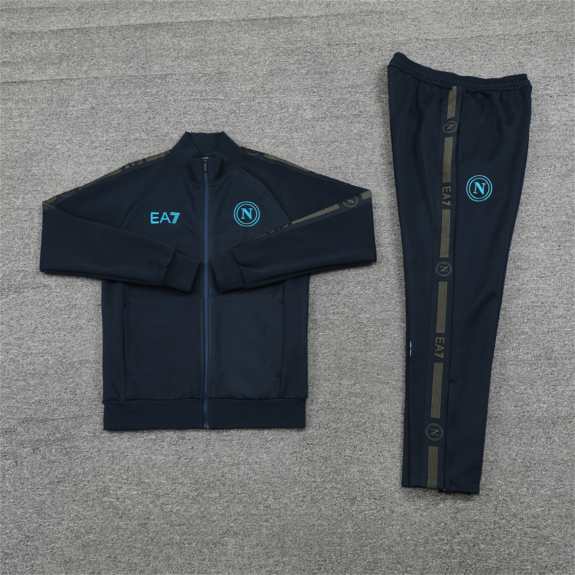 Napoli 24-25 Jacket Training Tracksuit - Deep Blue Top and Pants - JerseysGala