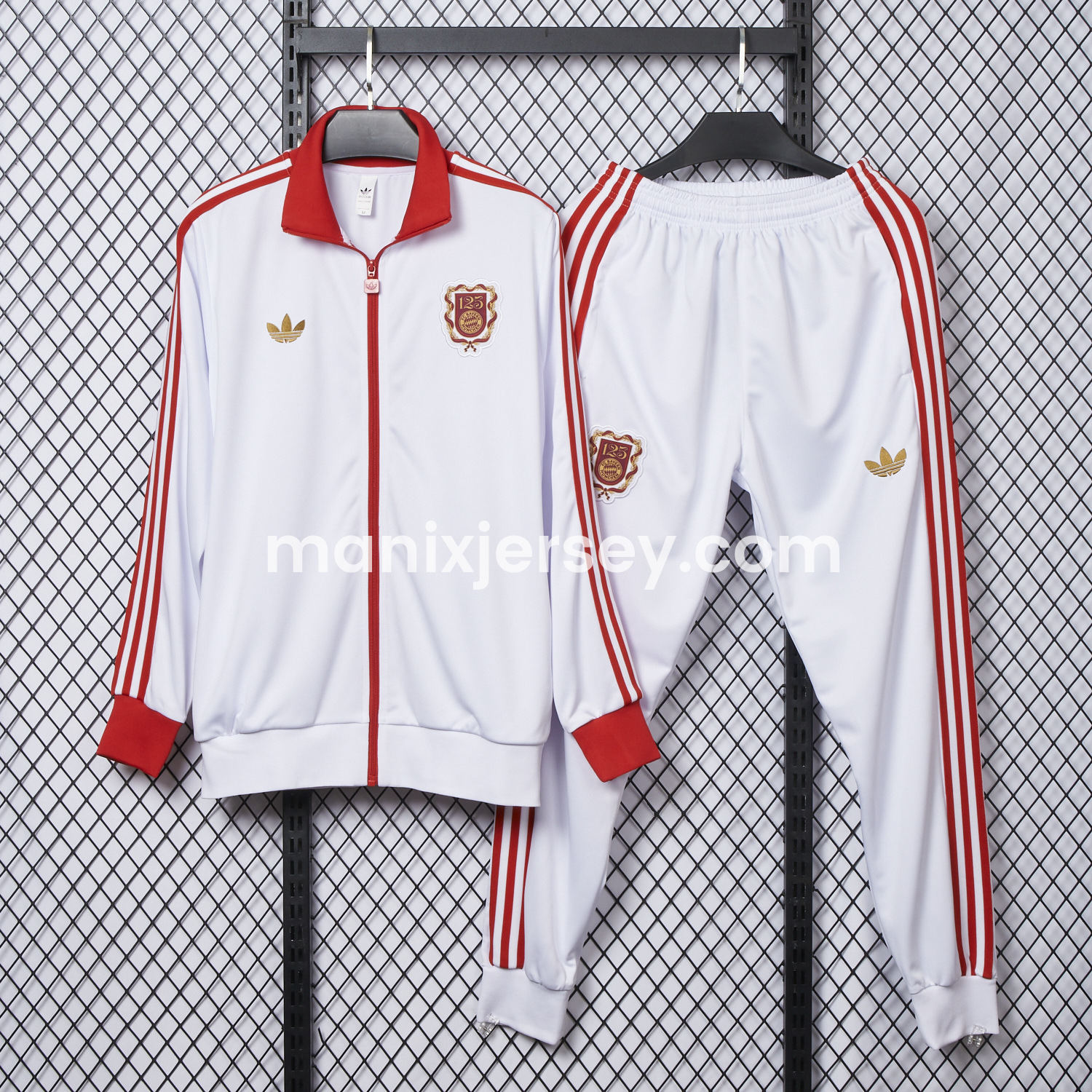 Bayern Munich 2025 125th Anniversary Long Sleeve Training Set - White - JerseysGala