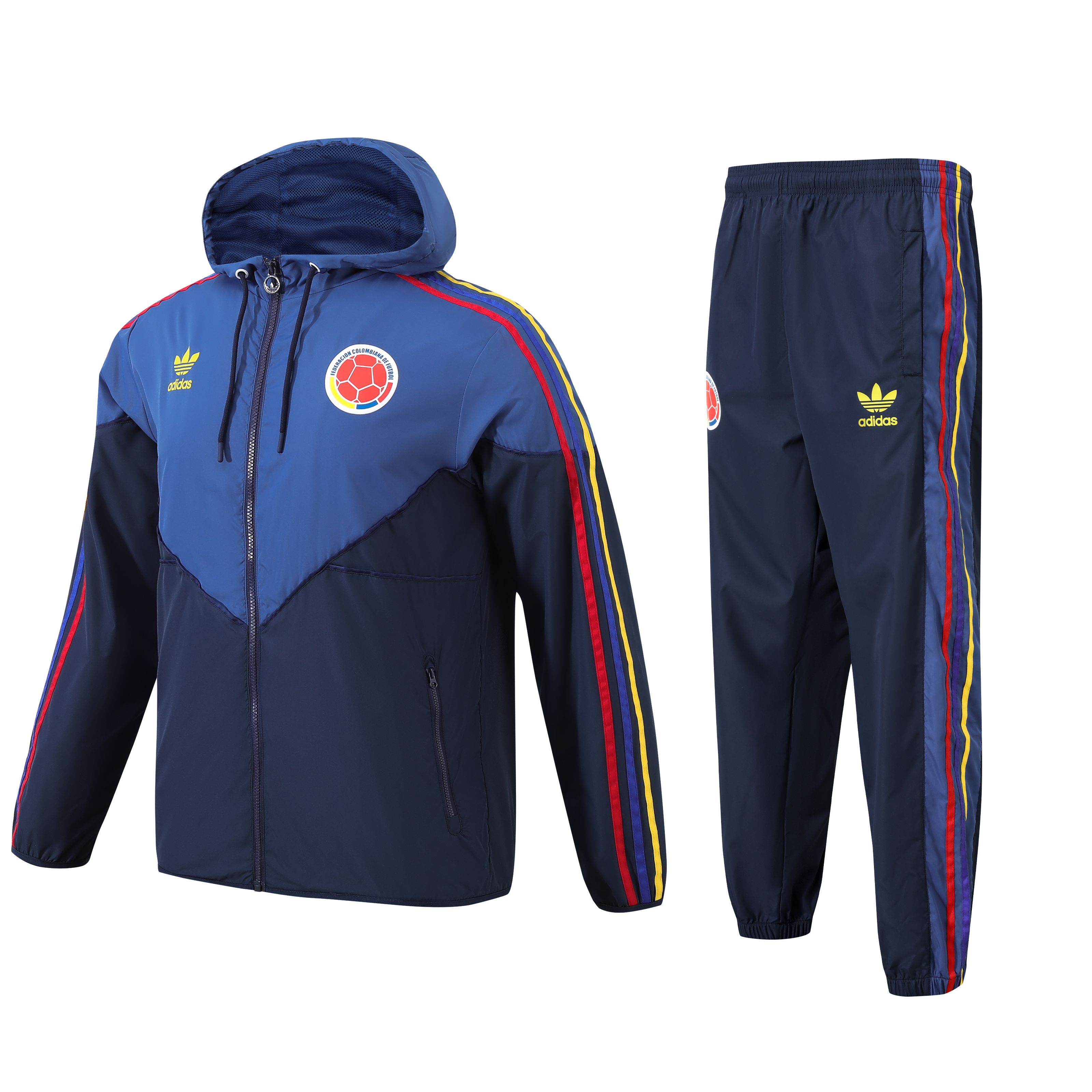 Colombia 24-25 Blue Throwback Windbreaker Suit - Jackets & Pants - JerseysGala