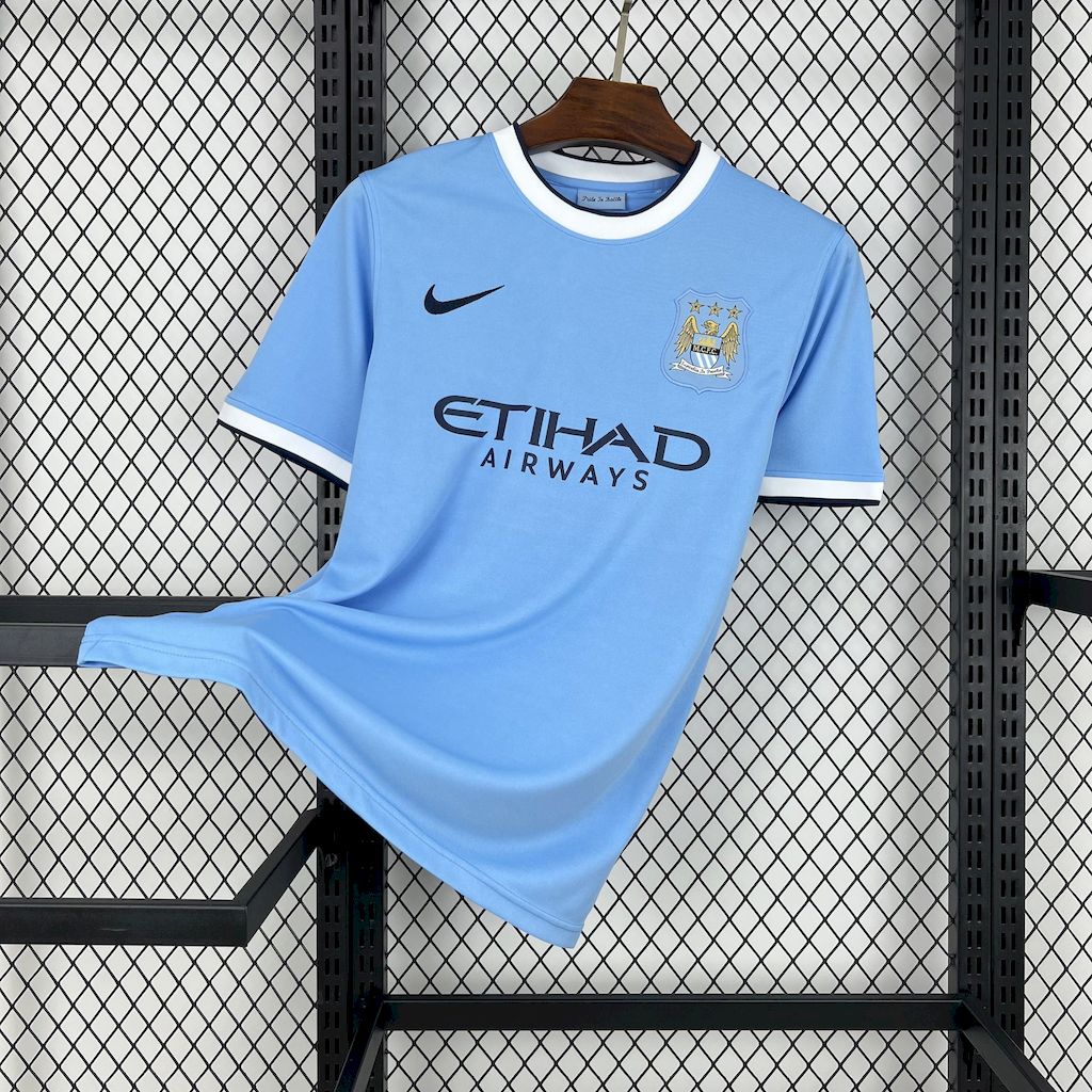 Retro Manchester City 2013-14 Home Jersey - JerseysGala