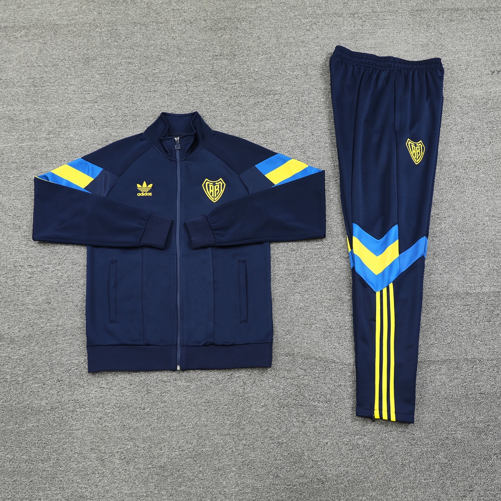 Boca Juniors 24-25 Jacket Training Tracksuit - Deep Blue Top and Pants - JerseysGala