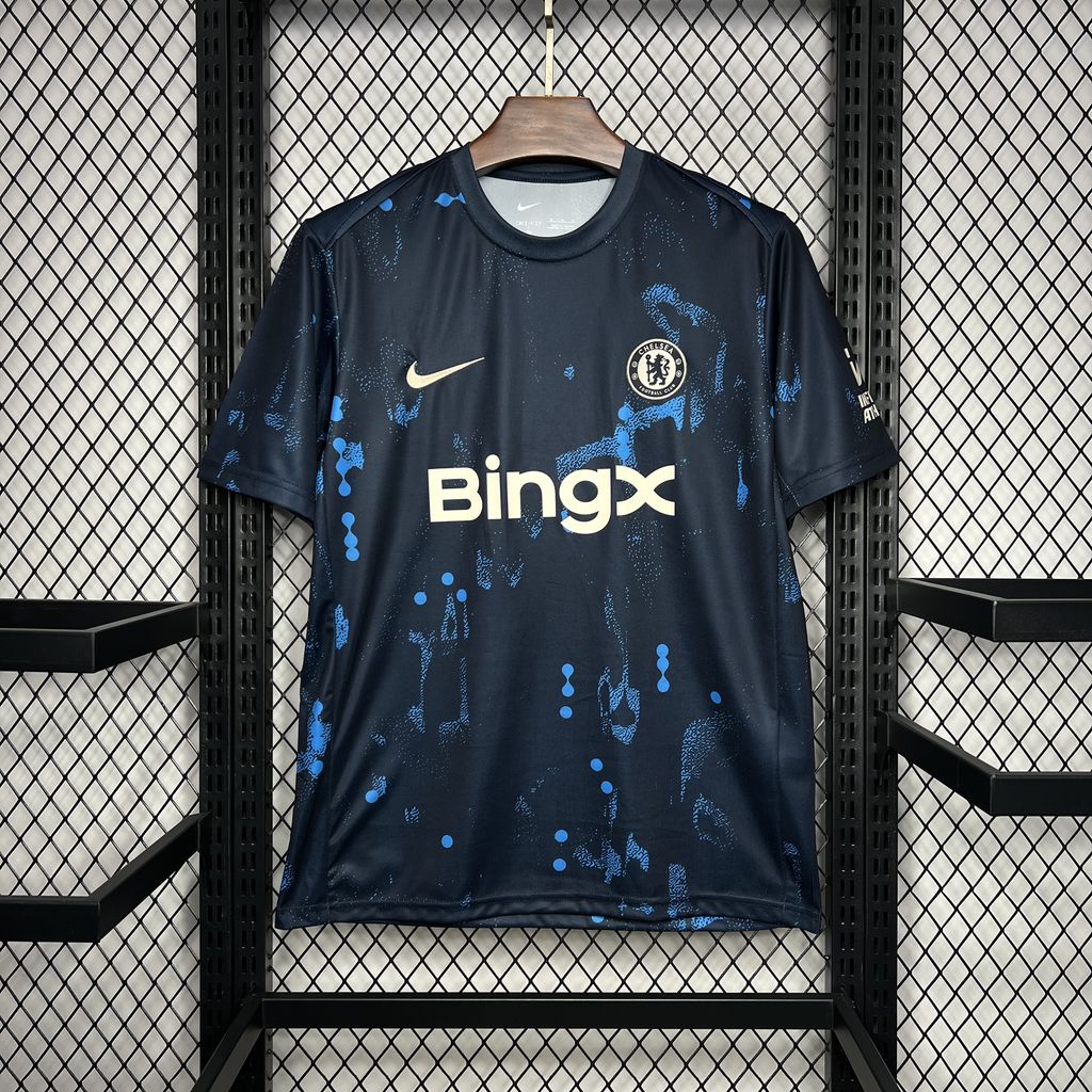 CHELSEA 24-25 Dark Blue Pre-Match Training Jersey - Fans Version - JerseysGala