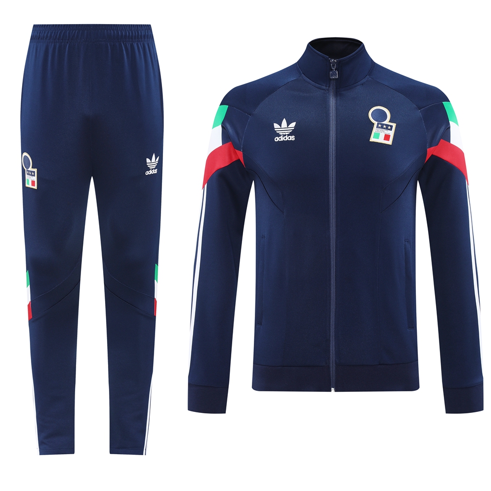 Italy 24-25 Training Hoodie Set - Royal Blue Hoodie and Pants - JerseysGala