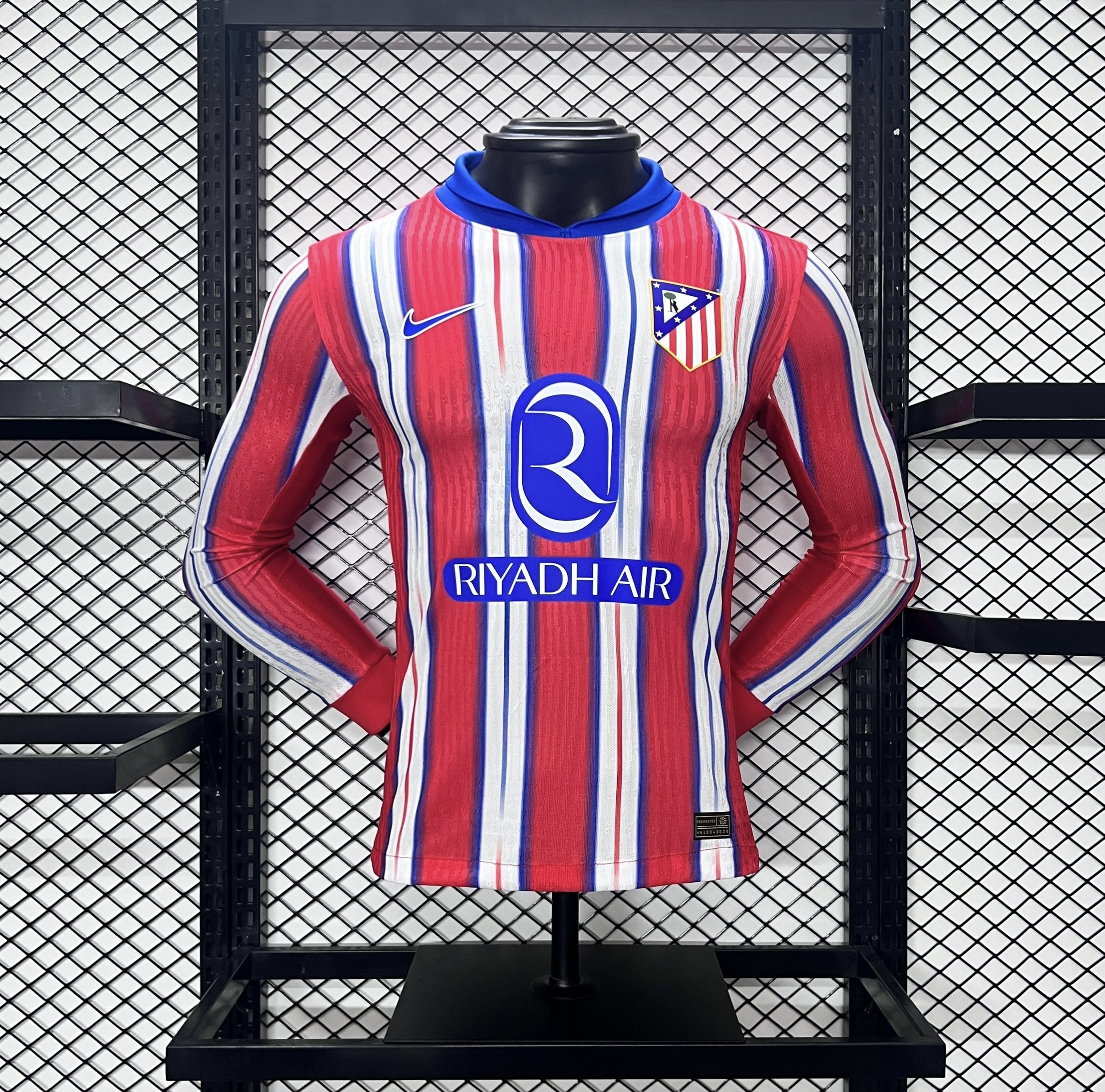 Atletico Madrid 24-25 Home Long Sleeve Jersey - Player Version - JerseysGala