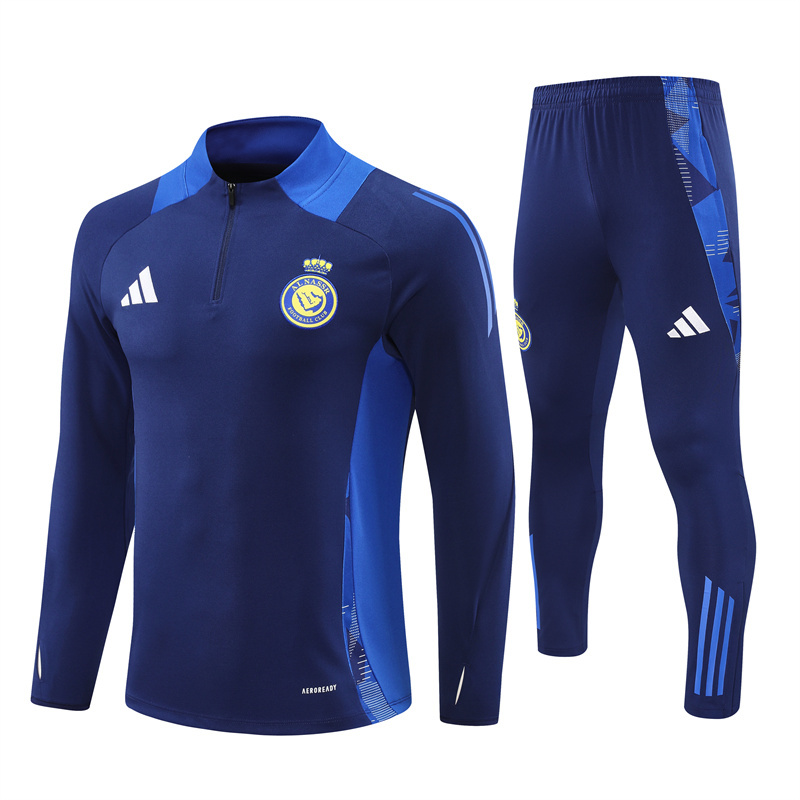 Al Nassr Riyadh Victory 24-25 Long Sleeve Training Set - Royal Blue - JerseysGala