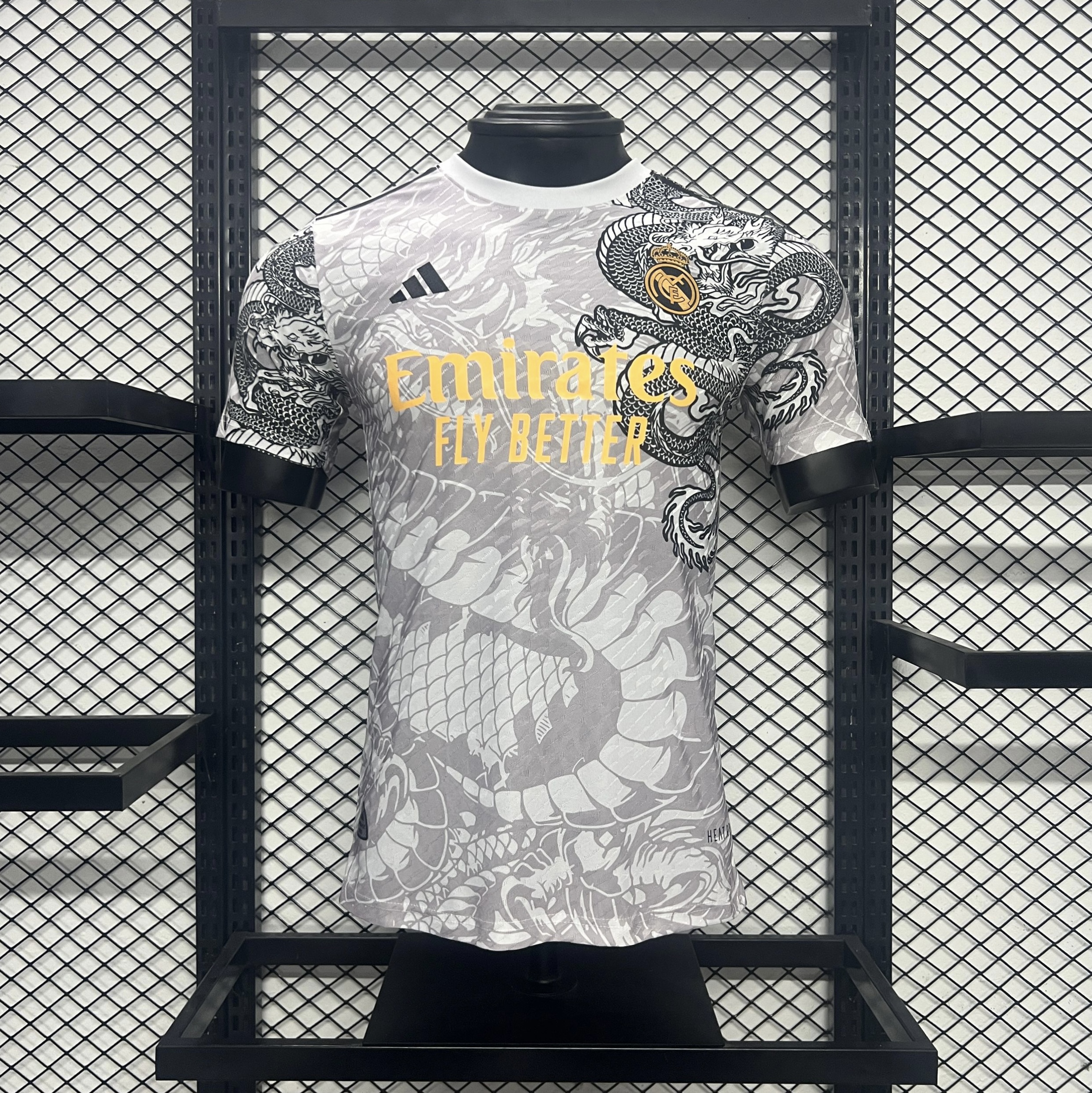 Real Madrid 24-25 Black Dragon Special Edition Gray Jersey - Player Version - JerseysGala