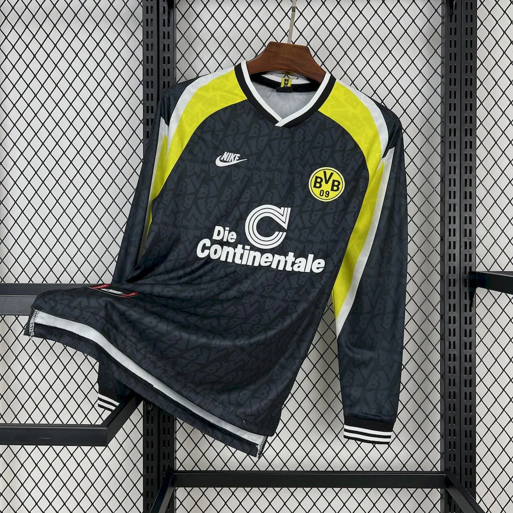 Retro Dortmund 1995-96 Away Long Sleeves Jersey - JerseysGala