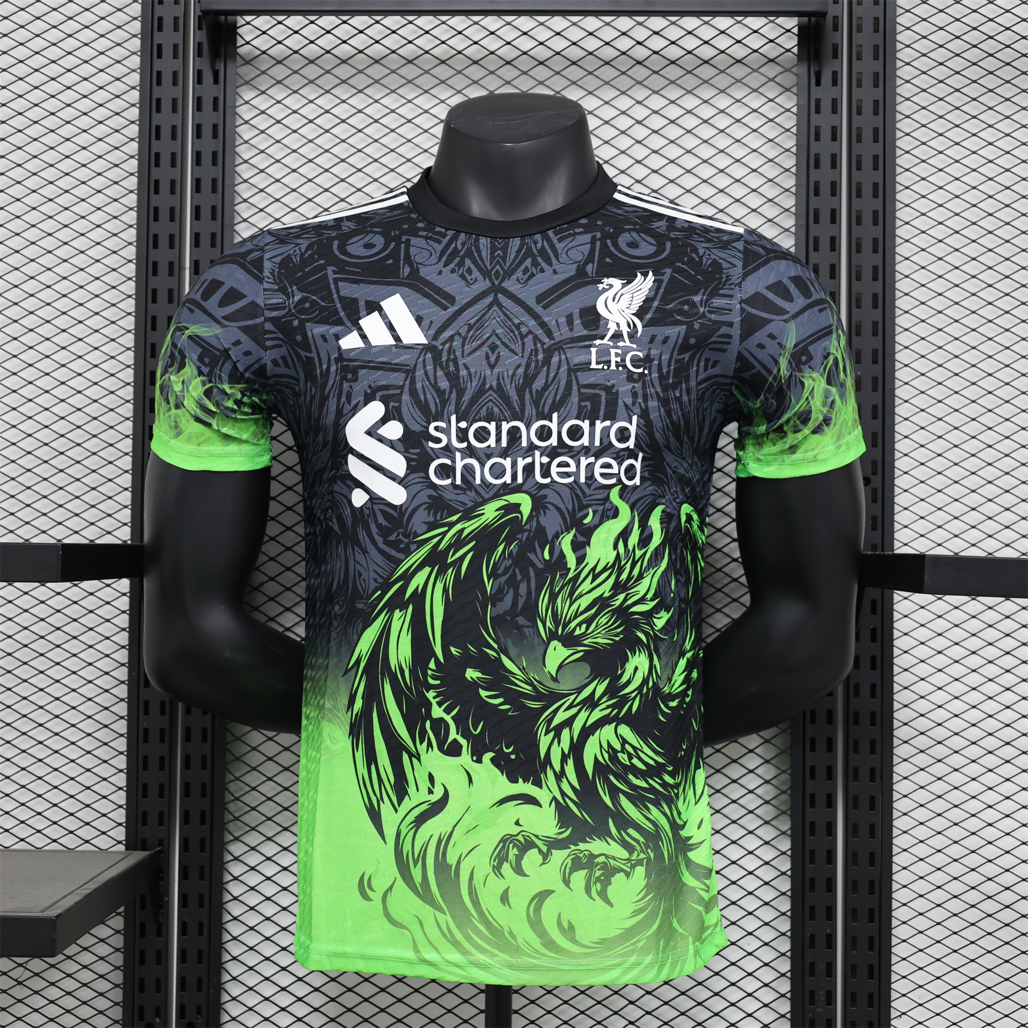 Liver.pool 24-25 Green Fire Phoenix Special Edition Jersey - Player Version - JerseysGala