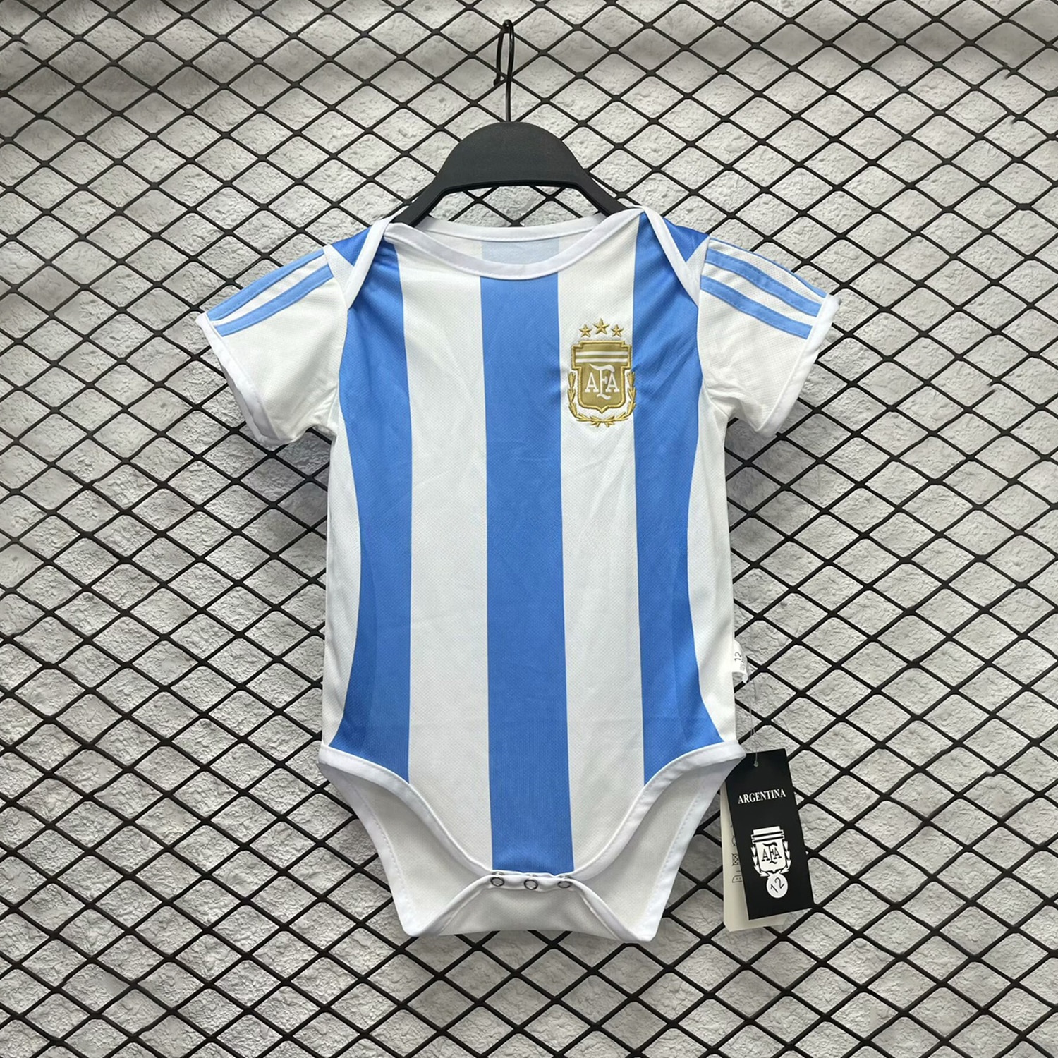 Argentina 24-25 Home Baby Crawling Suit - JerseysGala