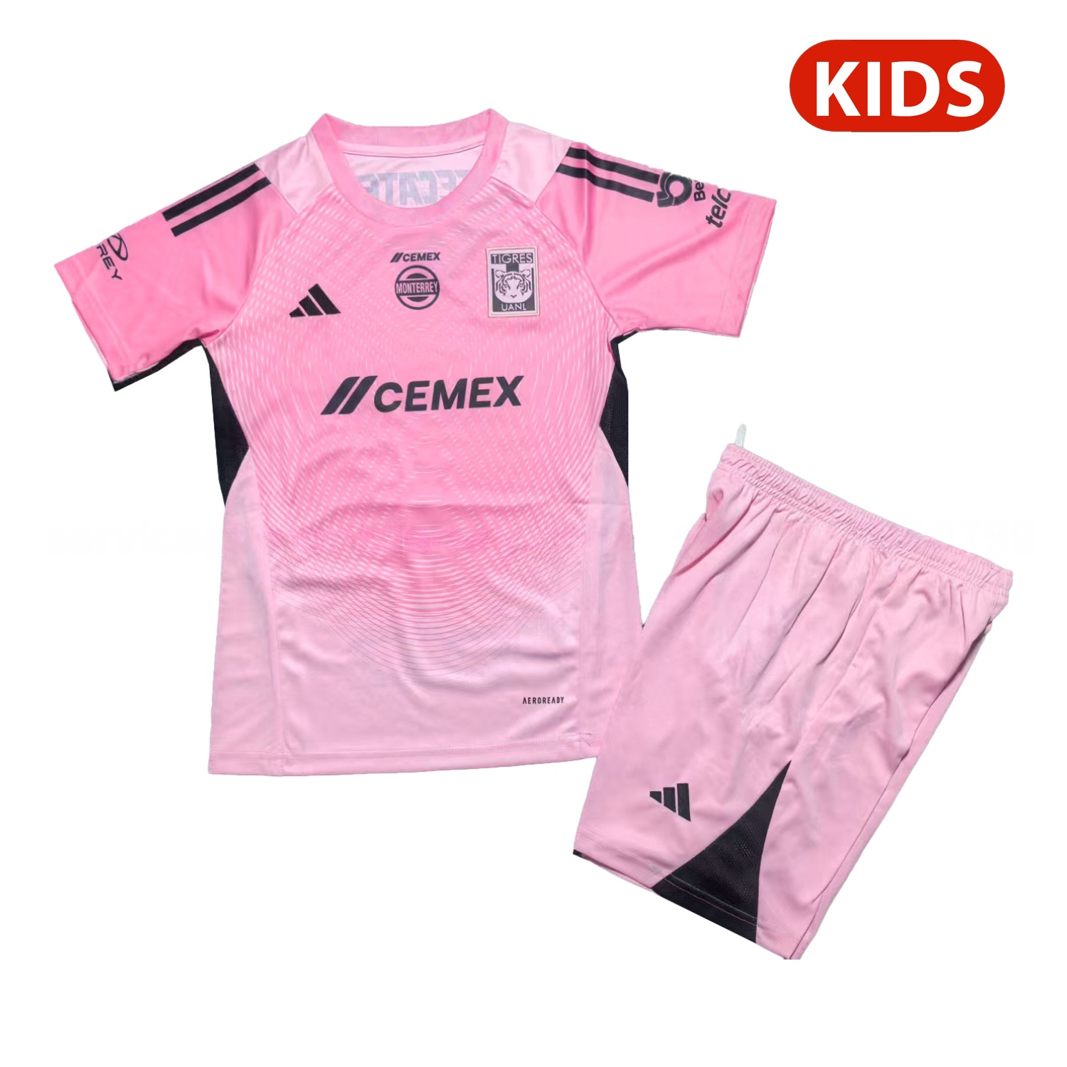 Tigres UANL 25-26 Pink Goalkeeper Kids Kit - JerseysGala