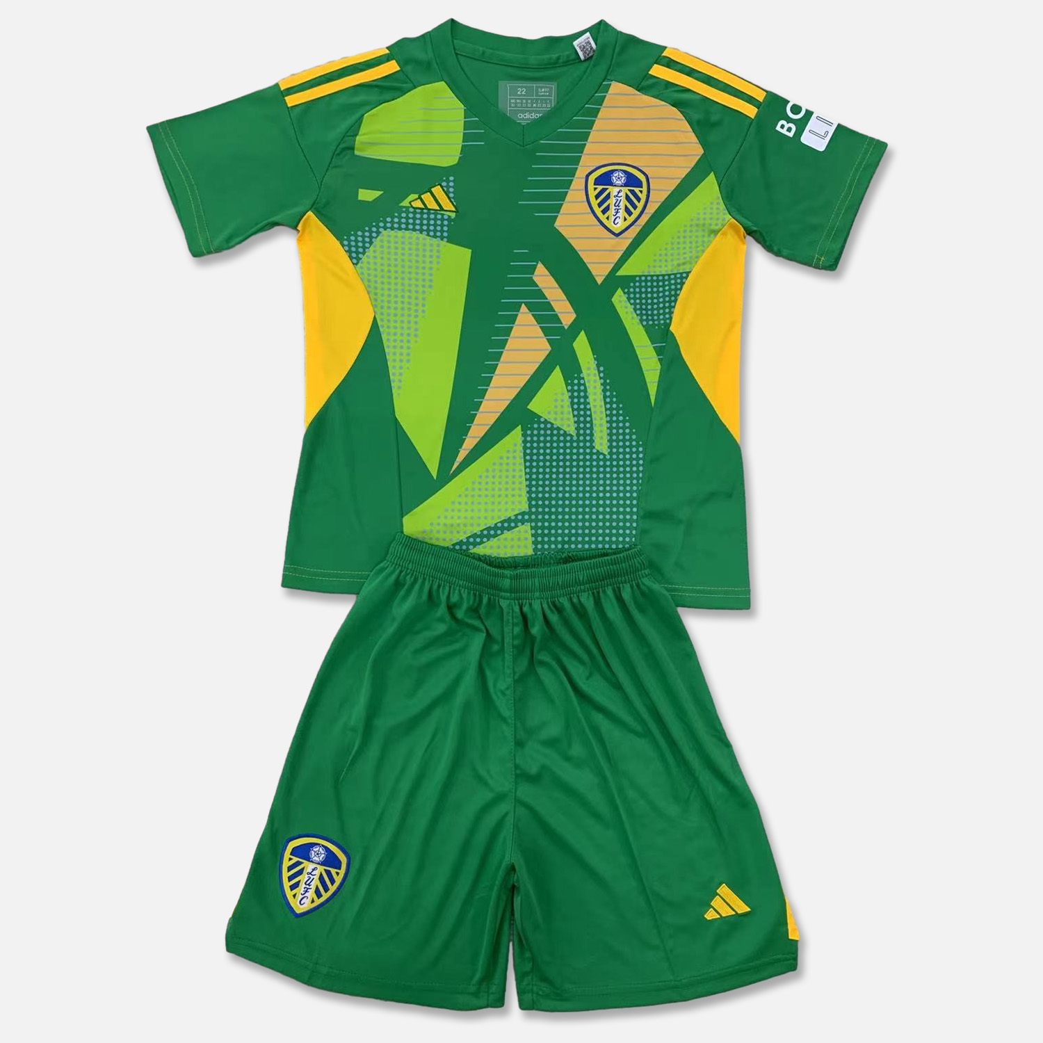 Leeds United 24-25 Fruit Green Goalkeeper Kids Kit - JerseysGala