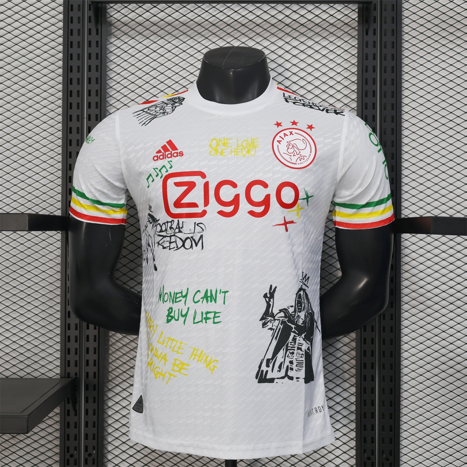 Ajax x B-O-B Marly 2025-26 40th White Special Edition Jersey - Player Version - JerseysGala
