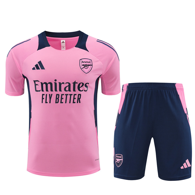 Arsenal 24-25 Short-Sleeve Training Kids Kit - Pink - JerseysGala