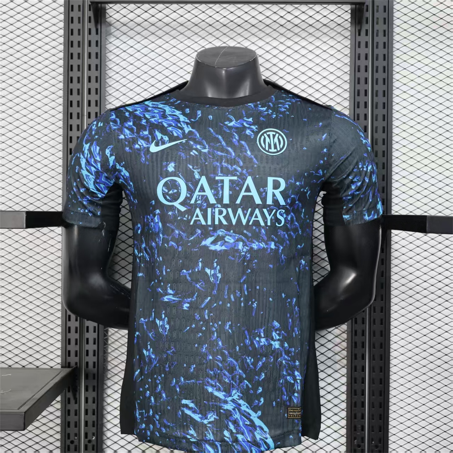 Inter Milan 25-26 Pre-Match Training Jersey Black Blue - Player Version - JerseysGala