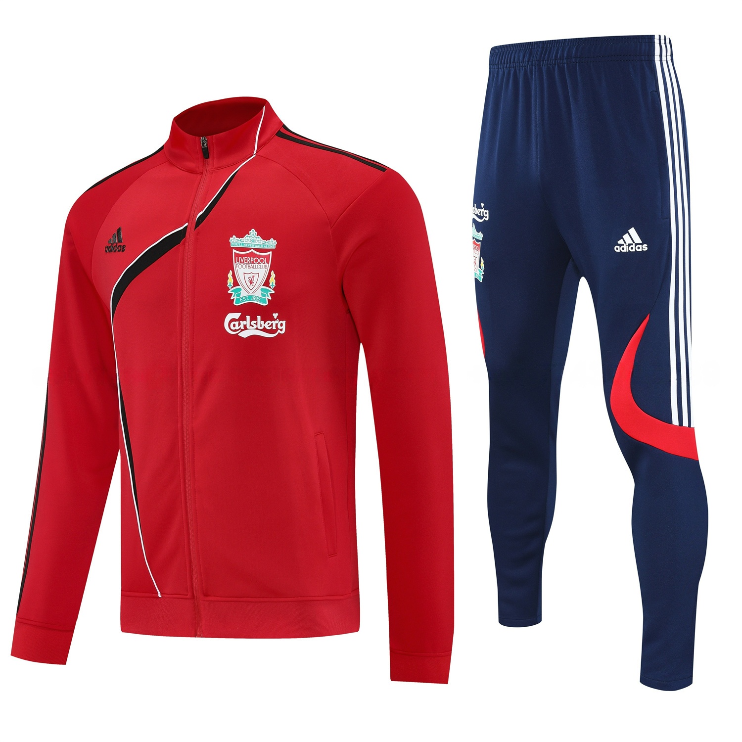 Liver.pool 25-26 Jacket Training Tracksuit - Red Jackets & Deep Blue Pants - JerseysGala