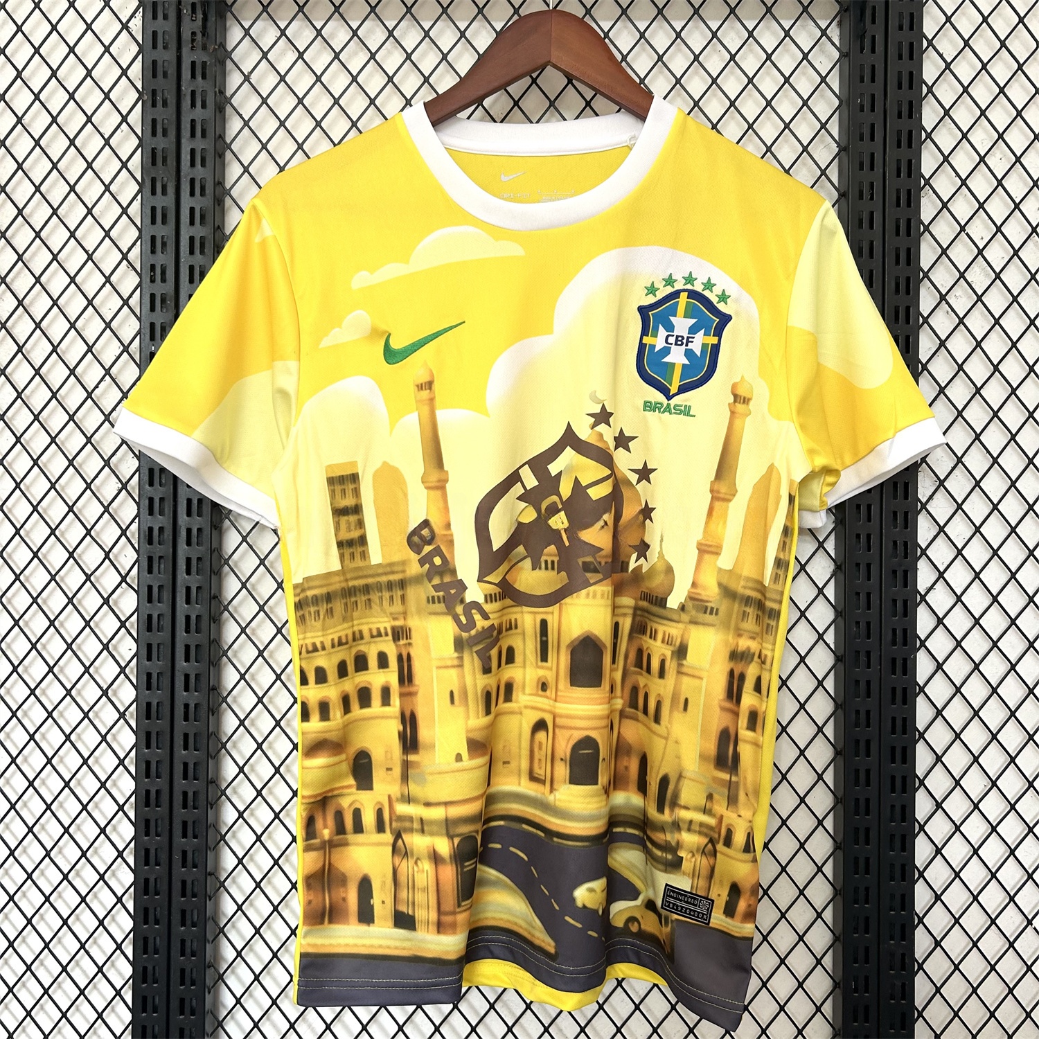 Brazil 2025-26 Church Silhouette Yellow Jersey - Fans Version - JerseysGala