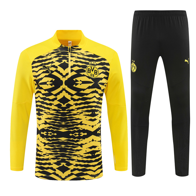 Dortmund 24-25 Long Sleeve Training Set - Yellow Camouflage - JerseysGala