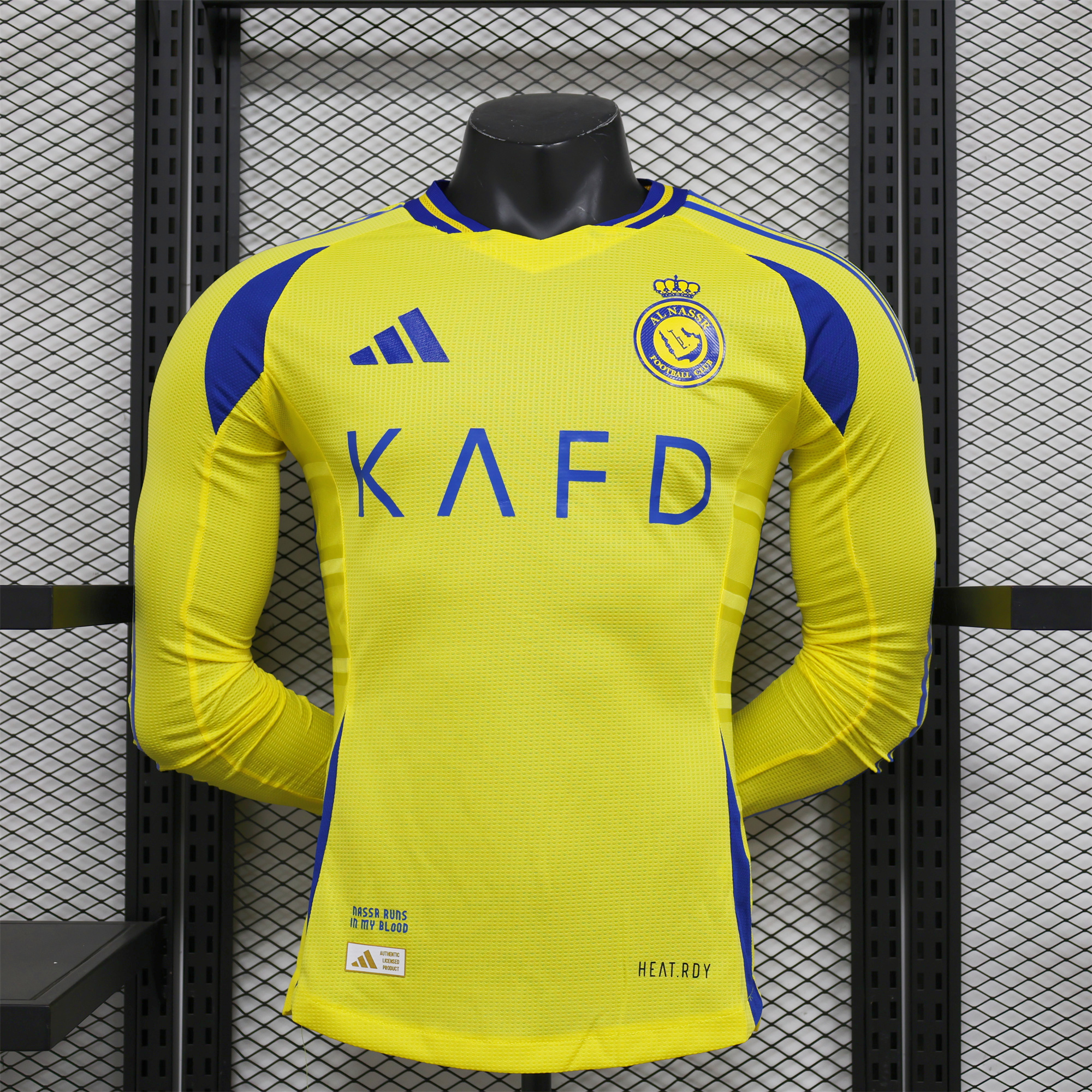 Al Nassr Riyadh Victory 24-25 Home Long Sleeve Jersey - Player Version - JerseysGala