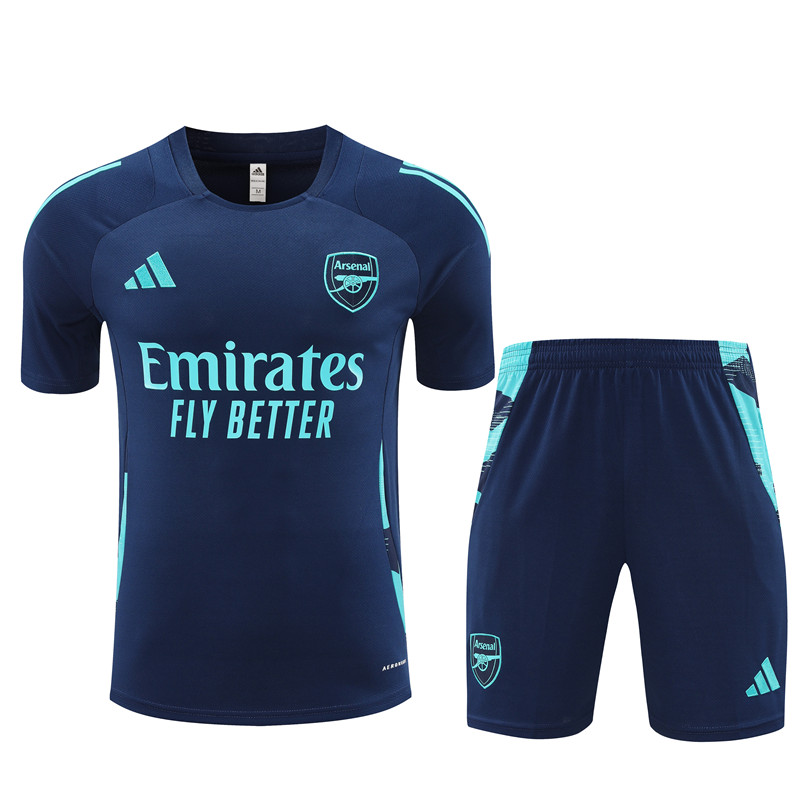 Arsenal 24-25 Short-Sleeve Training Kids Kit - Deep Blue - JerseysGala