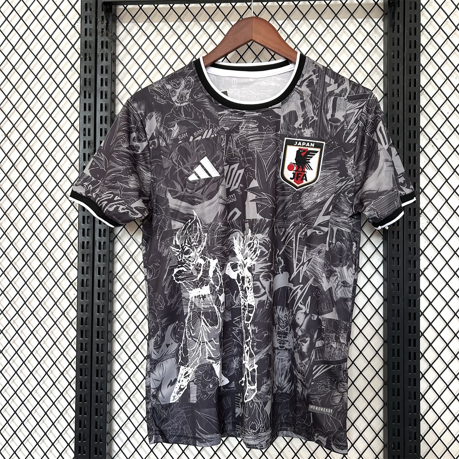 Japan 25-26 White Stroke Wukong Black Jersey - Fans Version - JerseysGala
