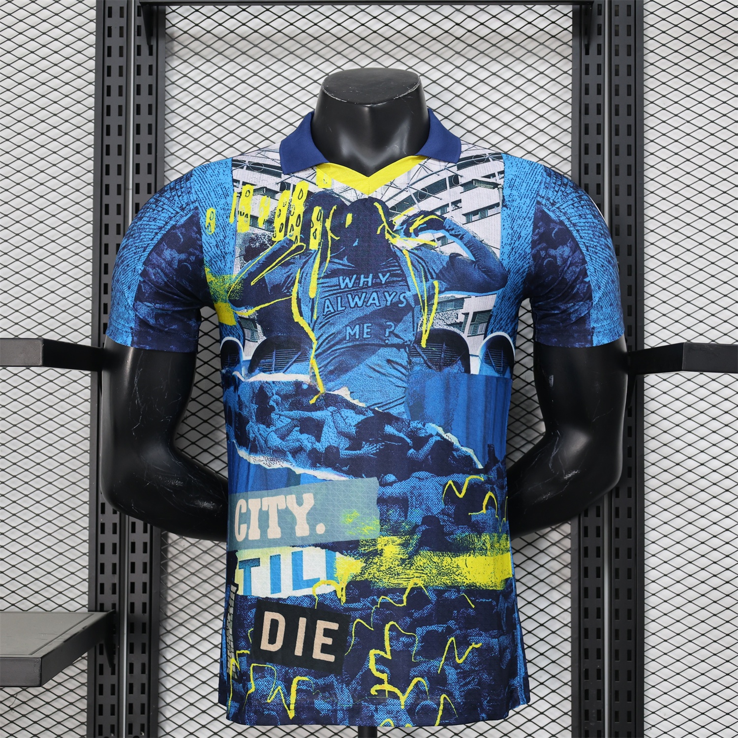 Manchester City 24-25 Blue Graffiti Special Edition Jersey - Player Version - JerseysGala