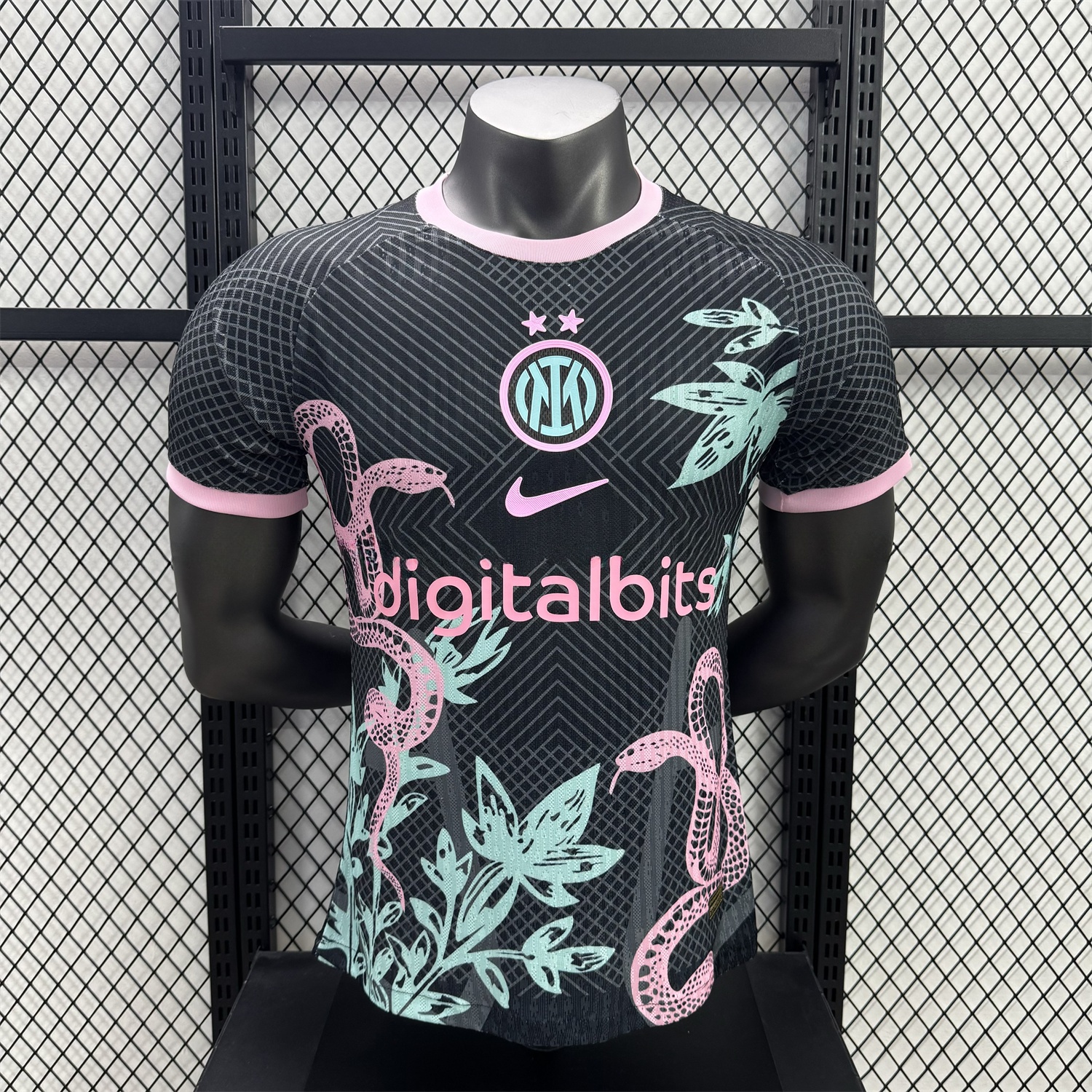 Inter Milan 25-26 Pink Snake Special Black Jersey - Player Version - JerseysGala
