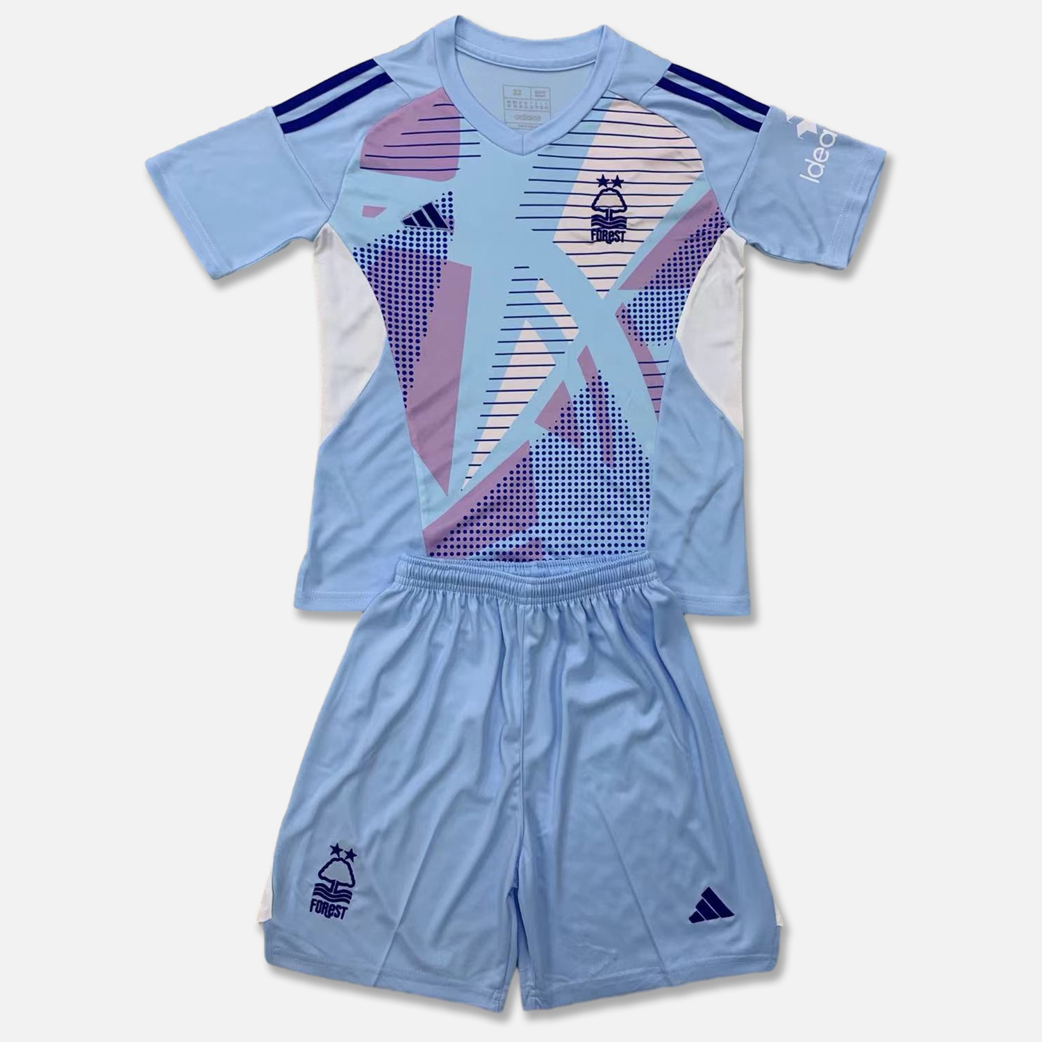 Nottingham Forest 24-25 Lake Blue Goalkeeper Kids Kit - JerseysGala