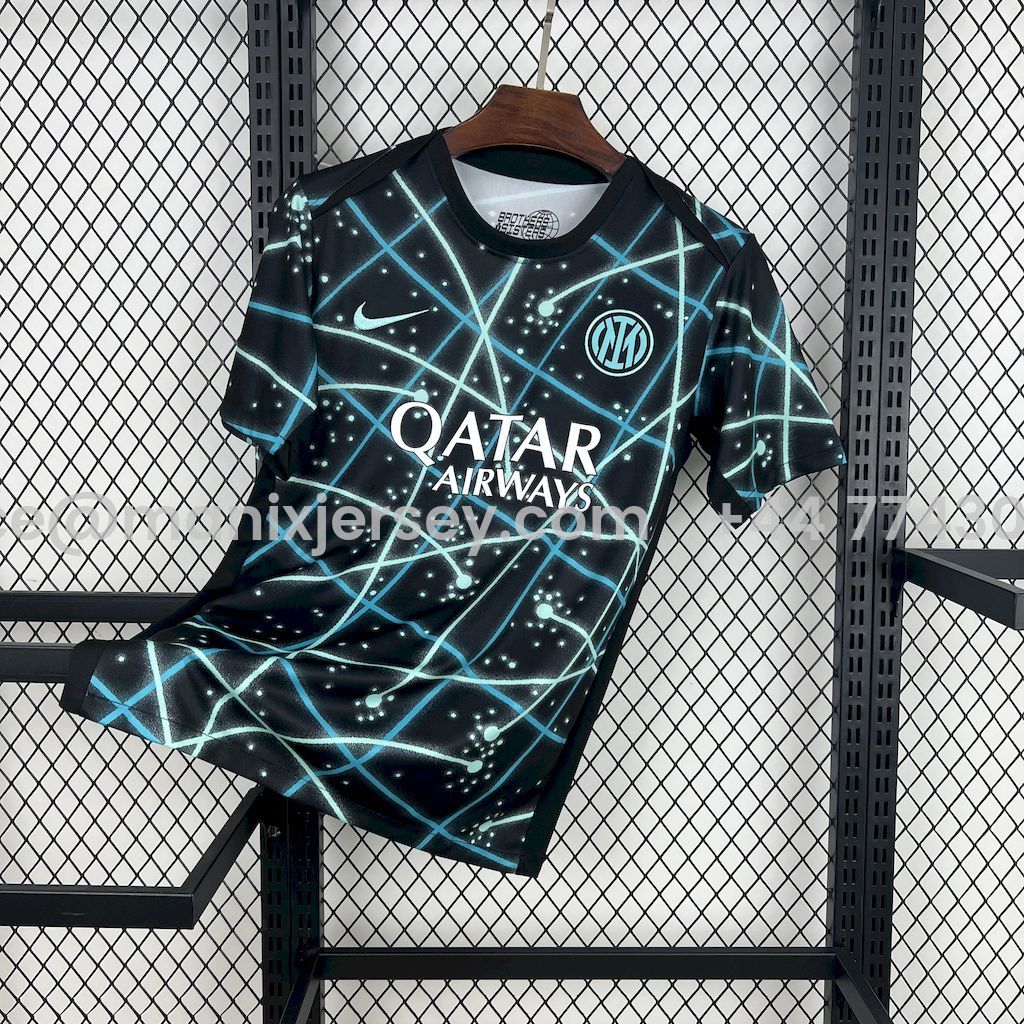 Inter Milan 25-26 Black Blue Pre-Match Training Jersey - Fans Version - JerseysGala