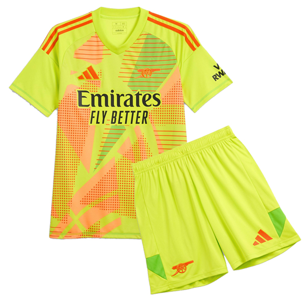 Arsenal 24-25 Yellow Goalkeeper Kids Kit - JerseysGala