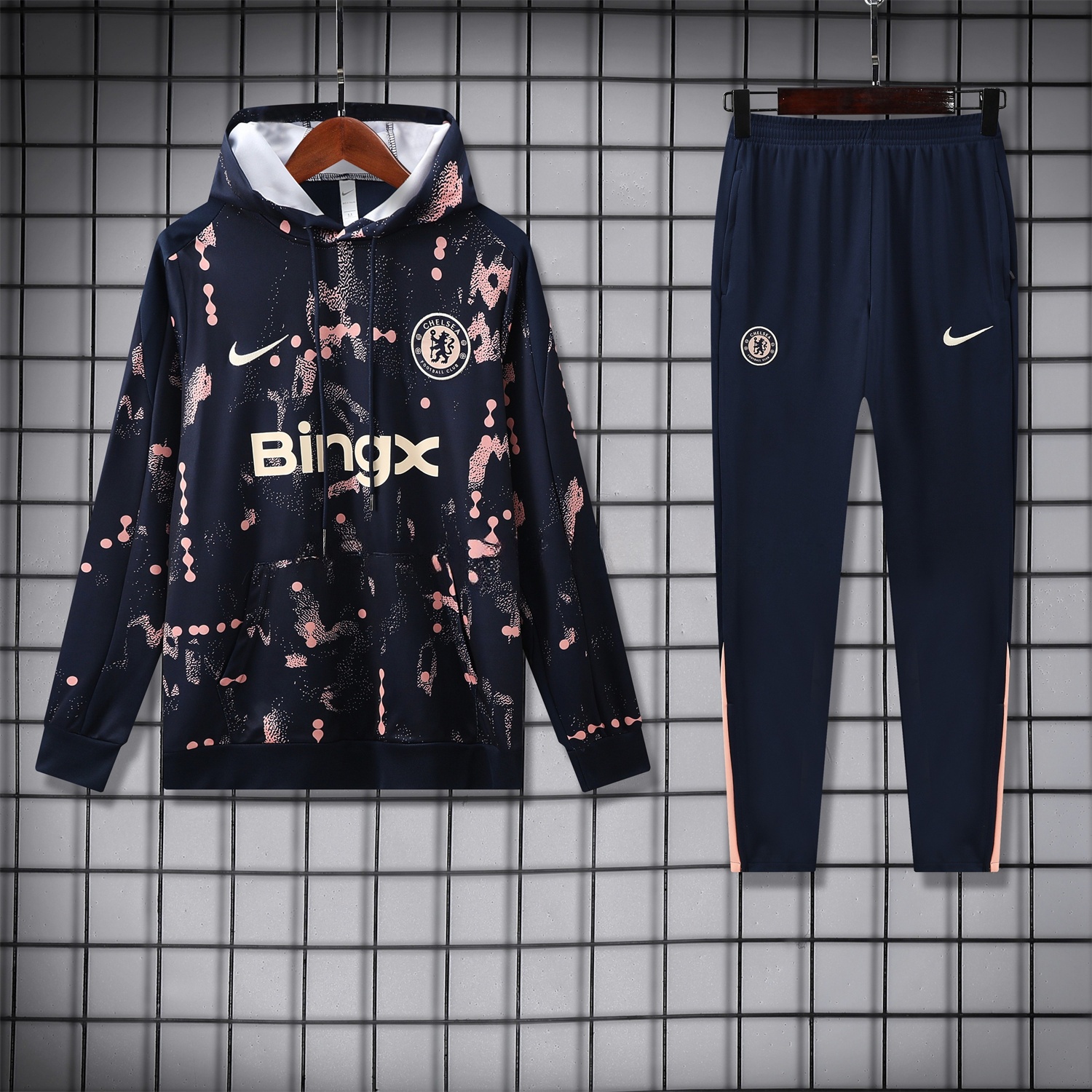 C.H.E.L.S.E.A 25-26 Traning Hoodie Set - Deep Blue With Royal Blue - JerseysGala