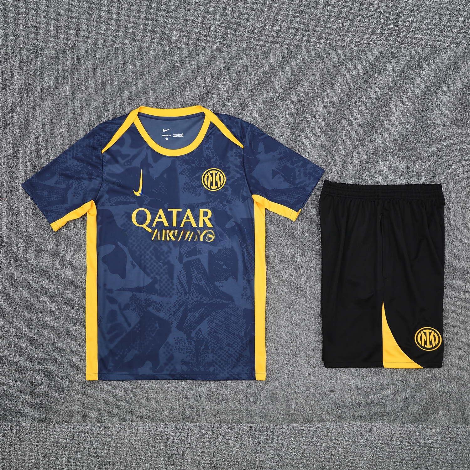 Inter Milan 25-26 Short-Sleeve Training Set - Deep Blue Camouflage - JerseysGala
