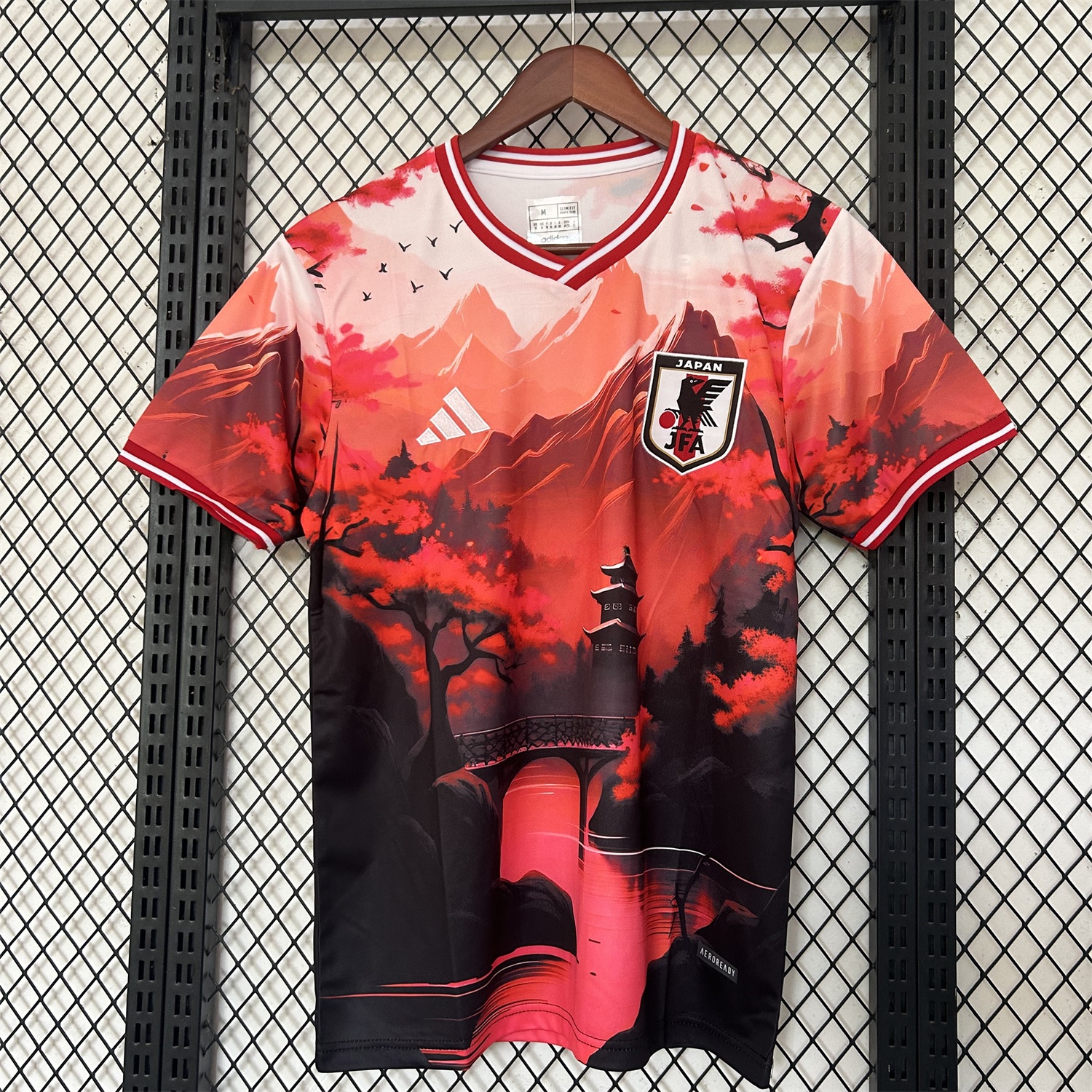 Japan 25-26 Red Mountains & River & Tower Special Jersey - Fans Version - JerseysGala