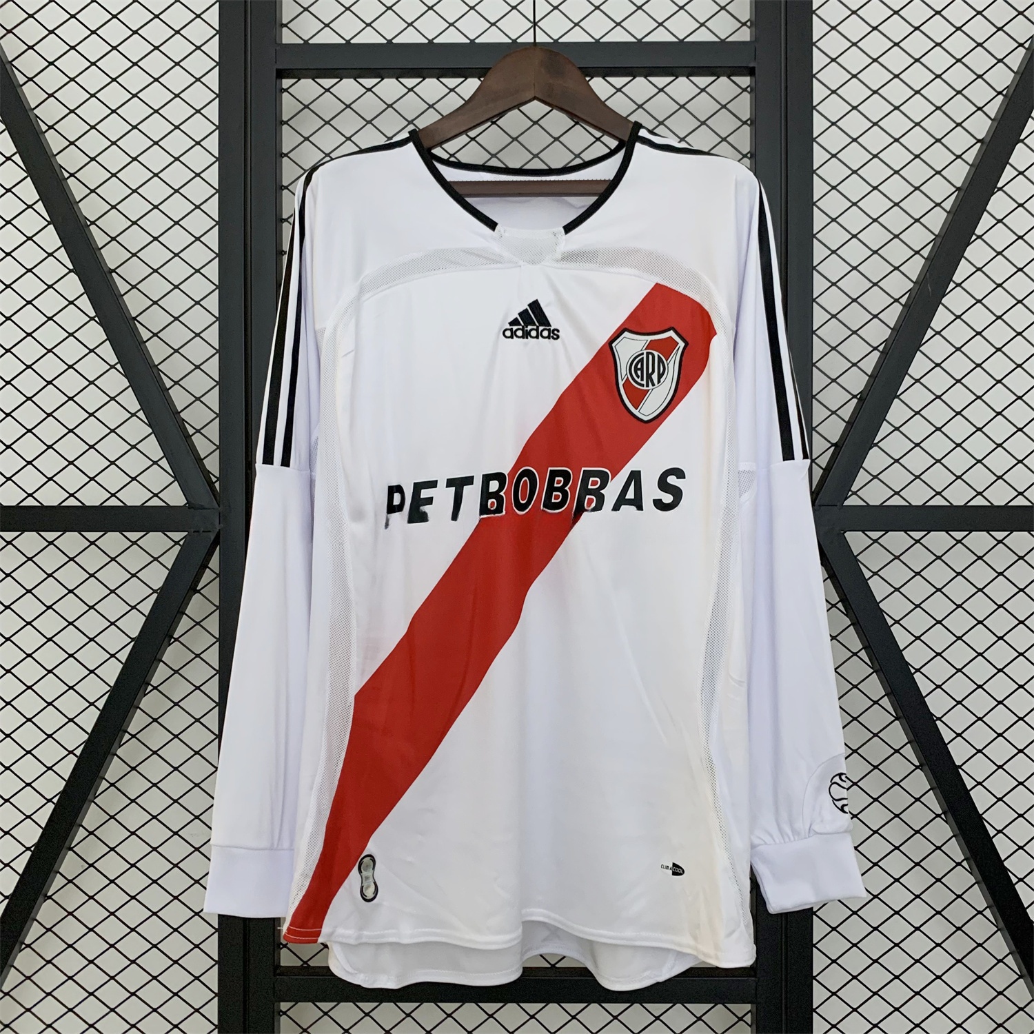 Retro River Plate 2006-07 Home Long Sleeves Jersey - JerseysGala