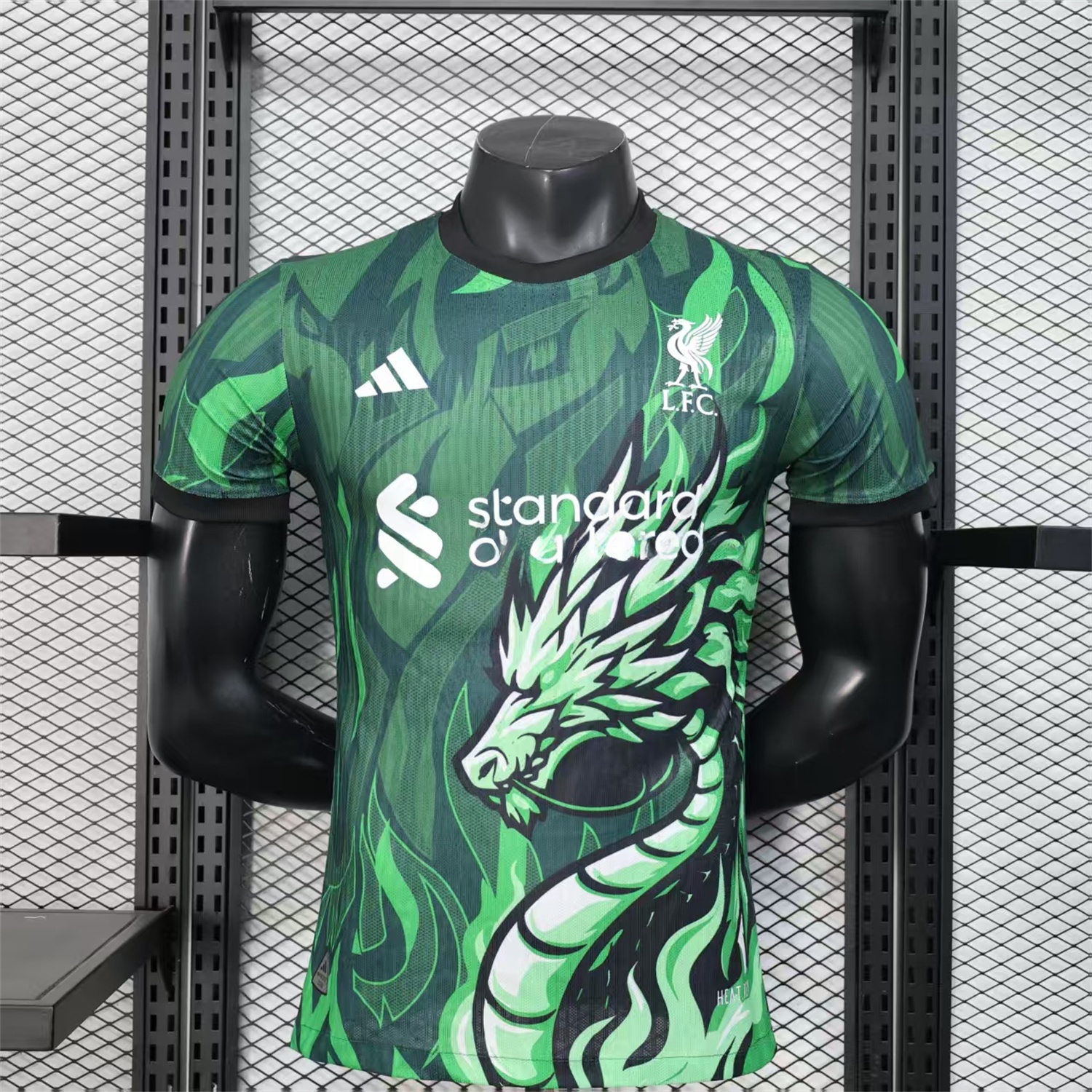 Liver.pool 25-26 Green Dragon and Fire Special Jersey - Player Version - JerseysGala