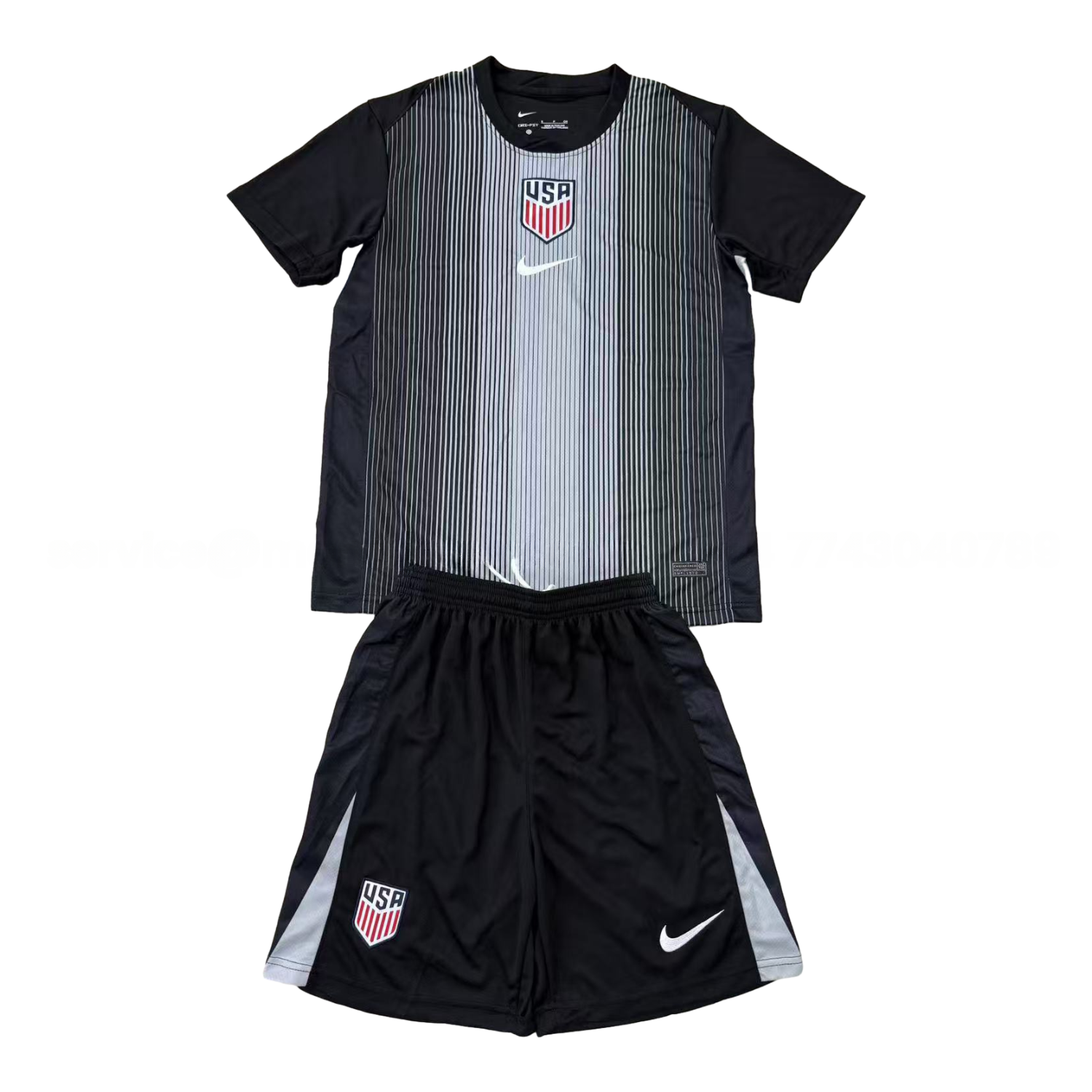 United States USA 25-26 Black Goalkeeper Men's Adult Jersey Set - Fans Version - JerseysGala