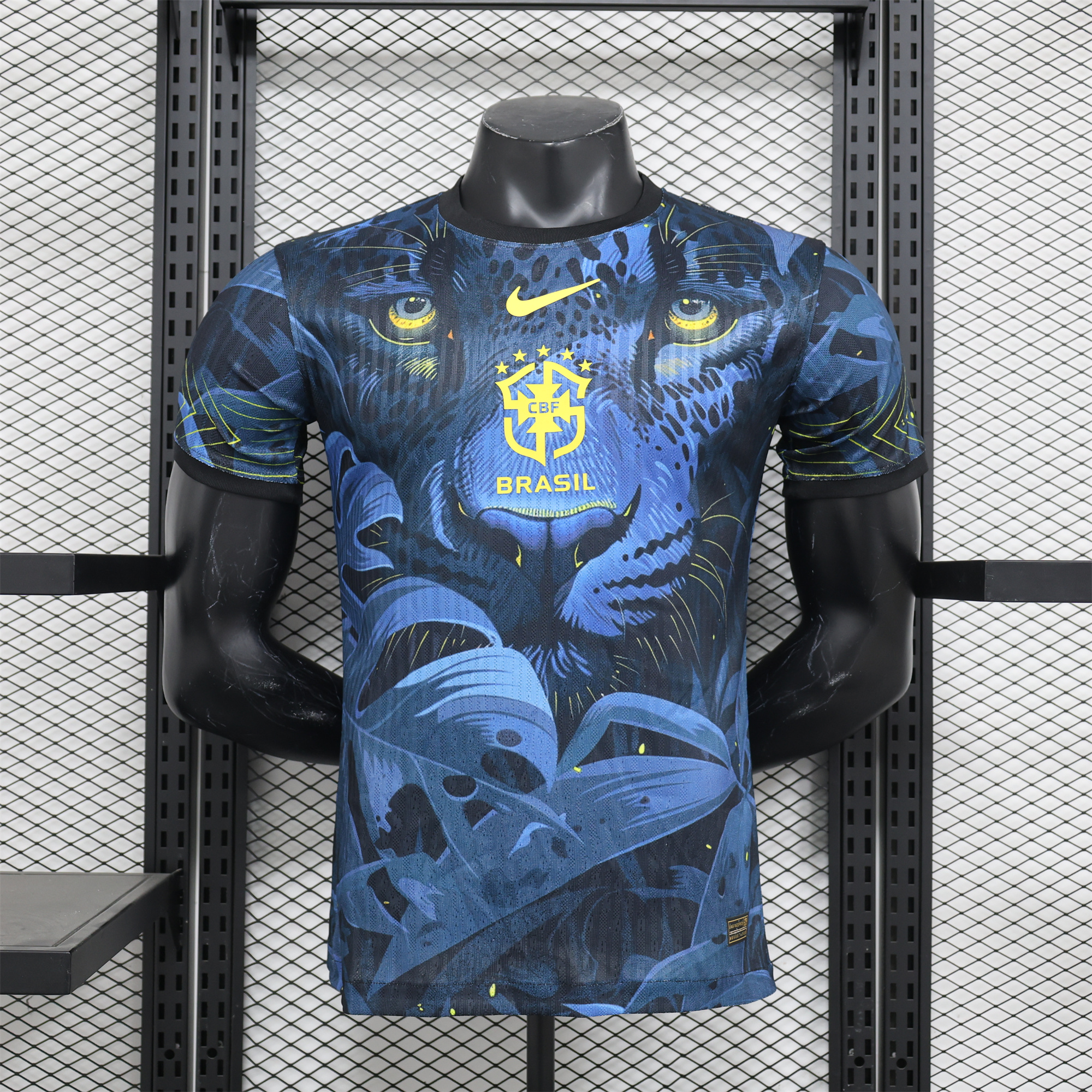 Brazil 2024 Black Blue Tiger Jersey - Player Version - JerseysGala