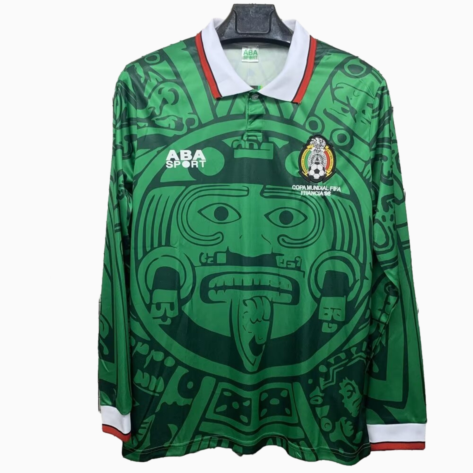 Retro Mexico 1998 Home Long Sleeves Jersey - JerseysGala