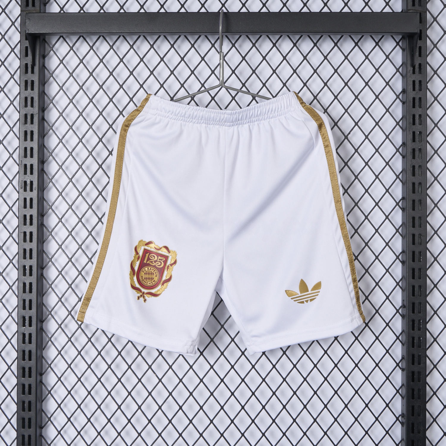 Bayern Munich 2025 White 125th Anniversary Shorts - Fans Version - JerseysGala
